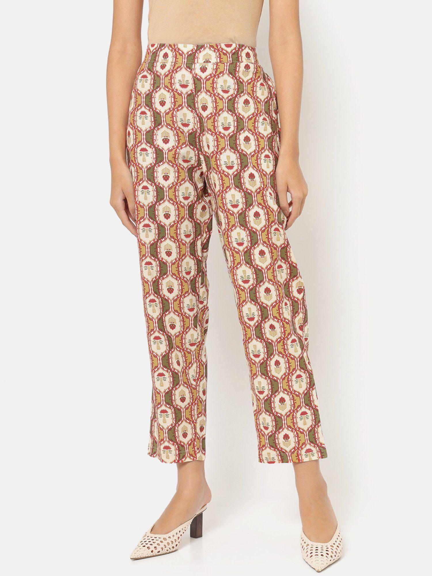 masakali-olive-floral-printed-pants