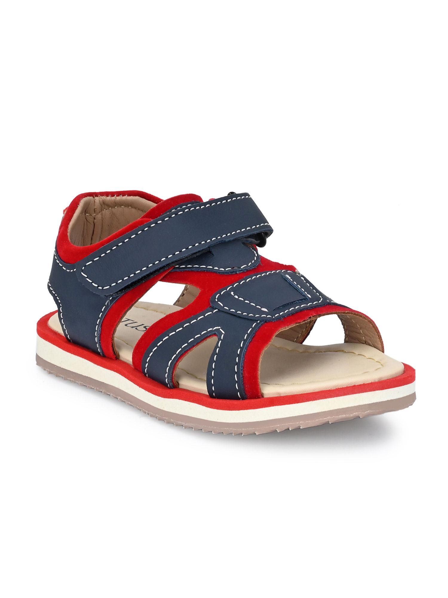 Velcro Closure Casual Sandals Red