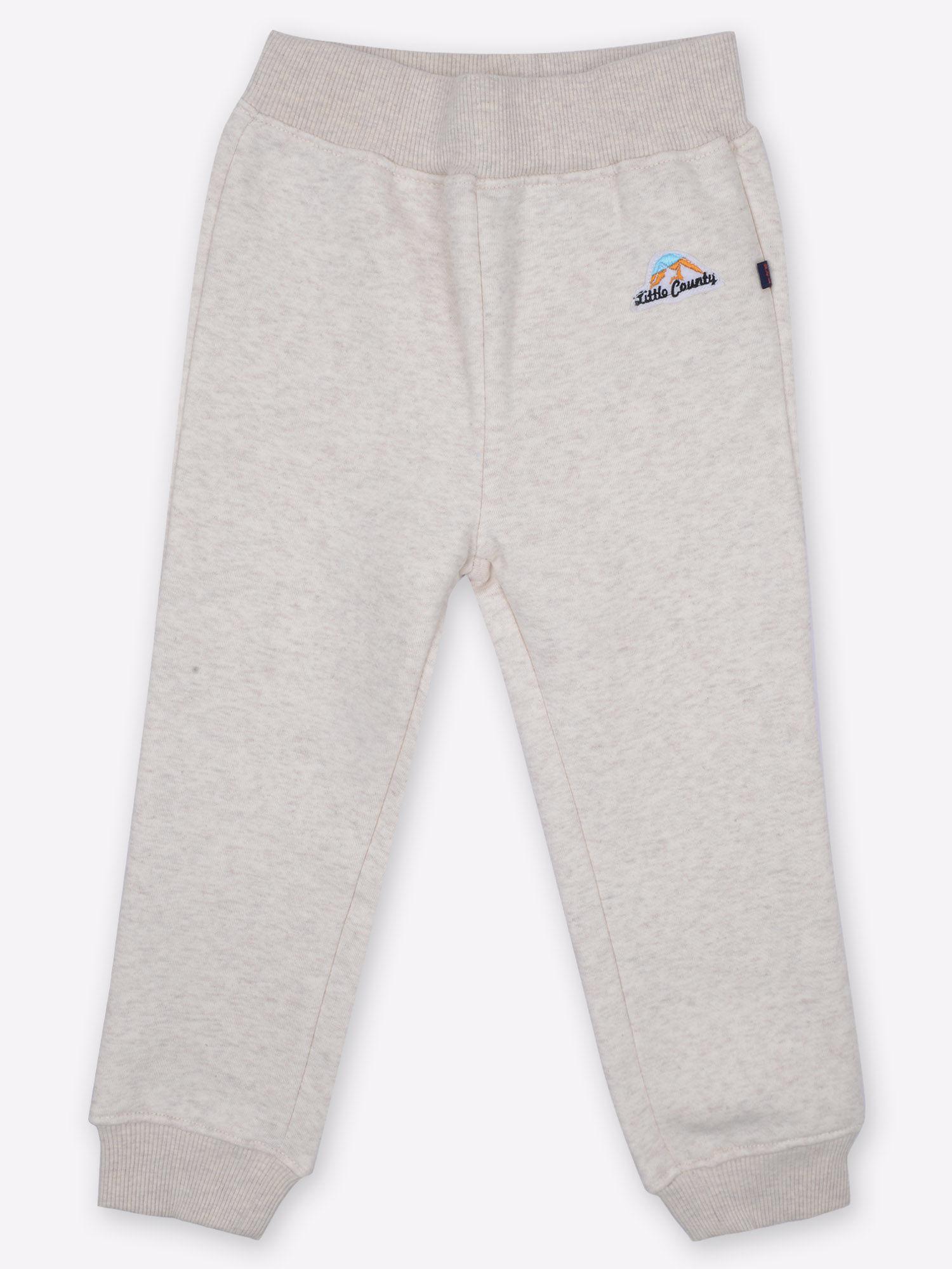Boys Solid Joggers Track Pant - Grey