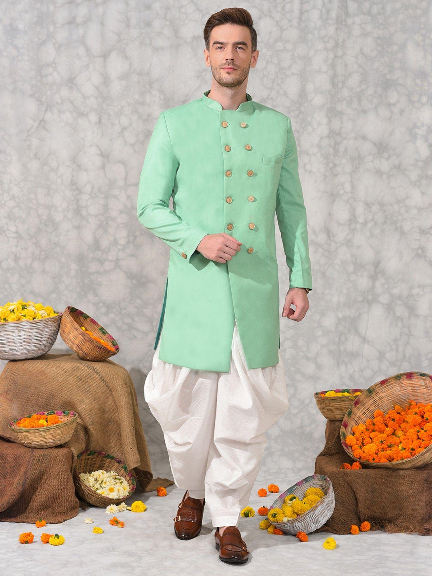 men-party-wear-sherwani-and-salwar-turquoise-(set-of-2)