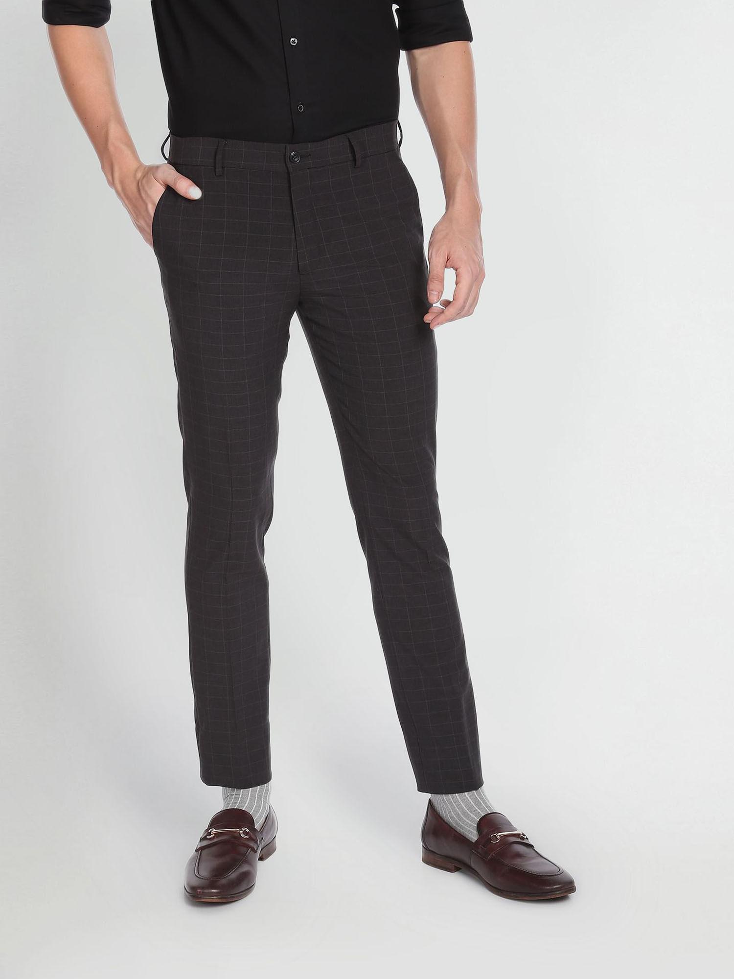 Men Grey Jackson Super Slim Fit Autoflex Formal Trouser