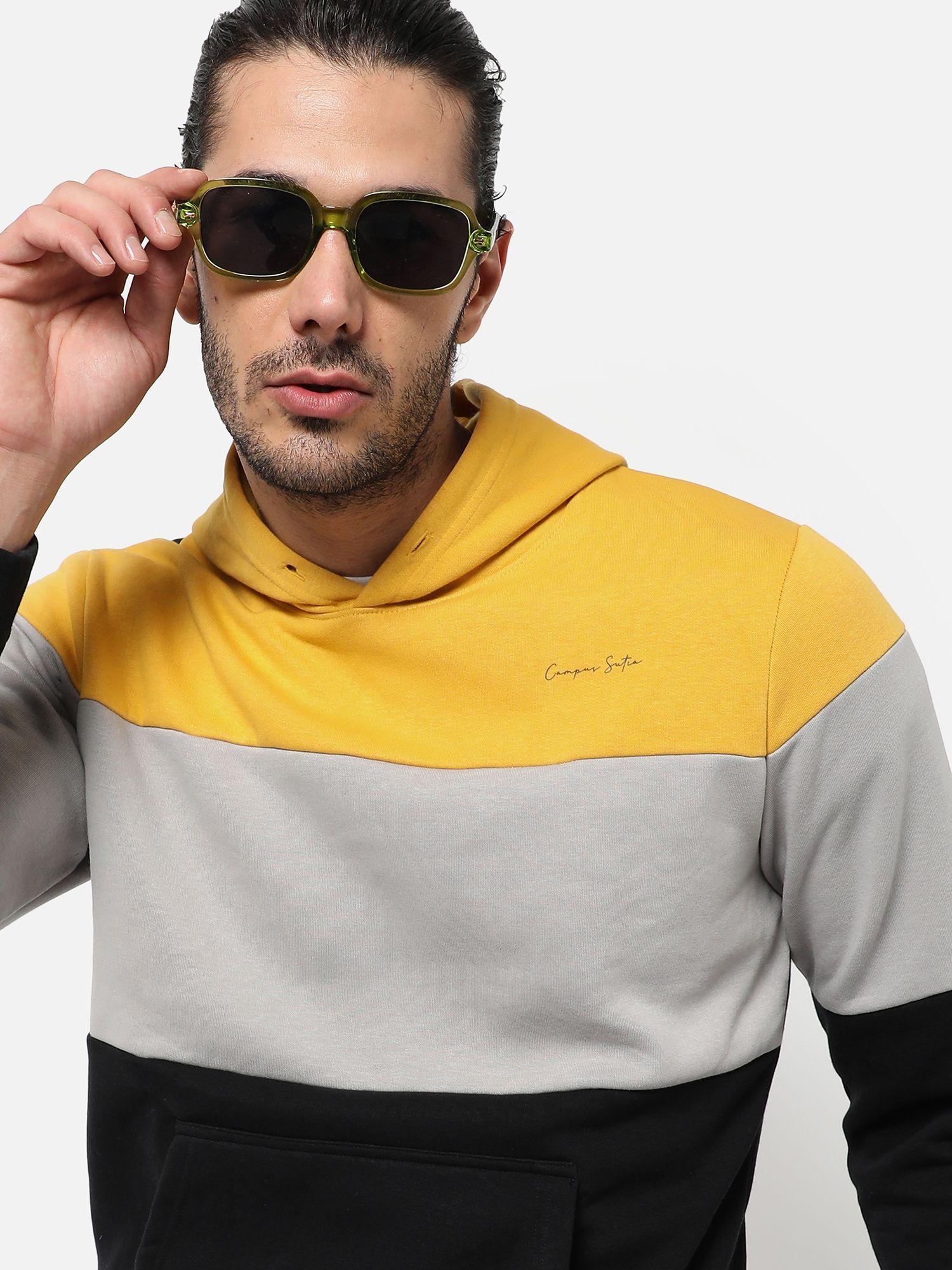 Colorblock Stylish Casual Hooded Sweatshirts