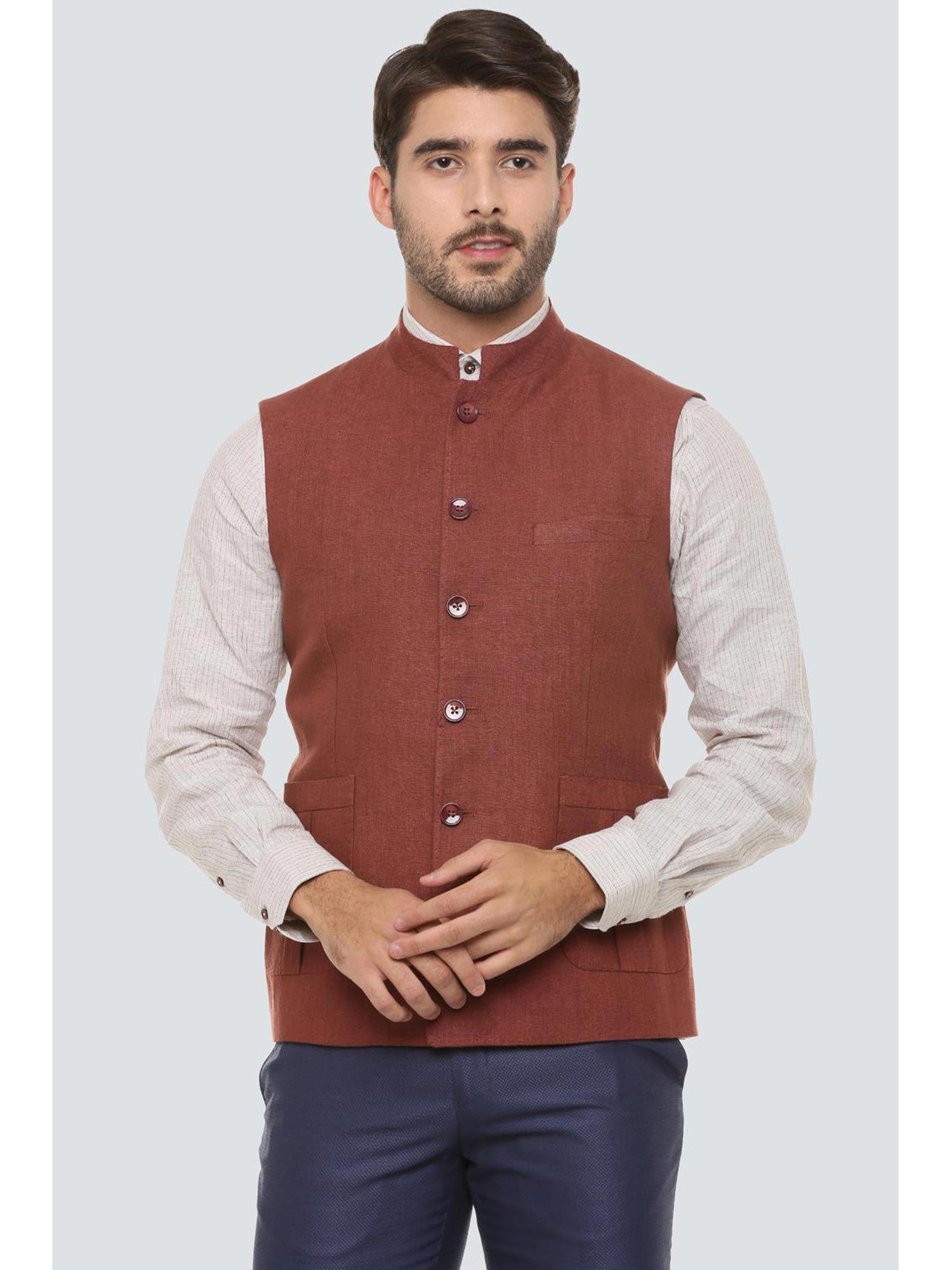 maroon-nehru-jacket