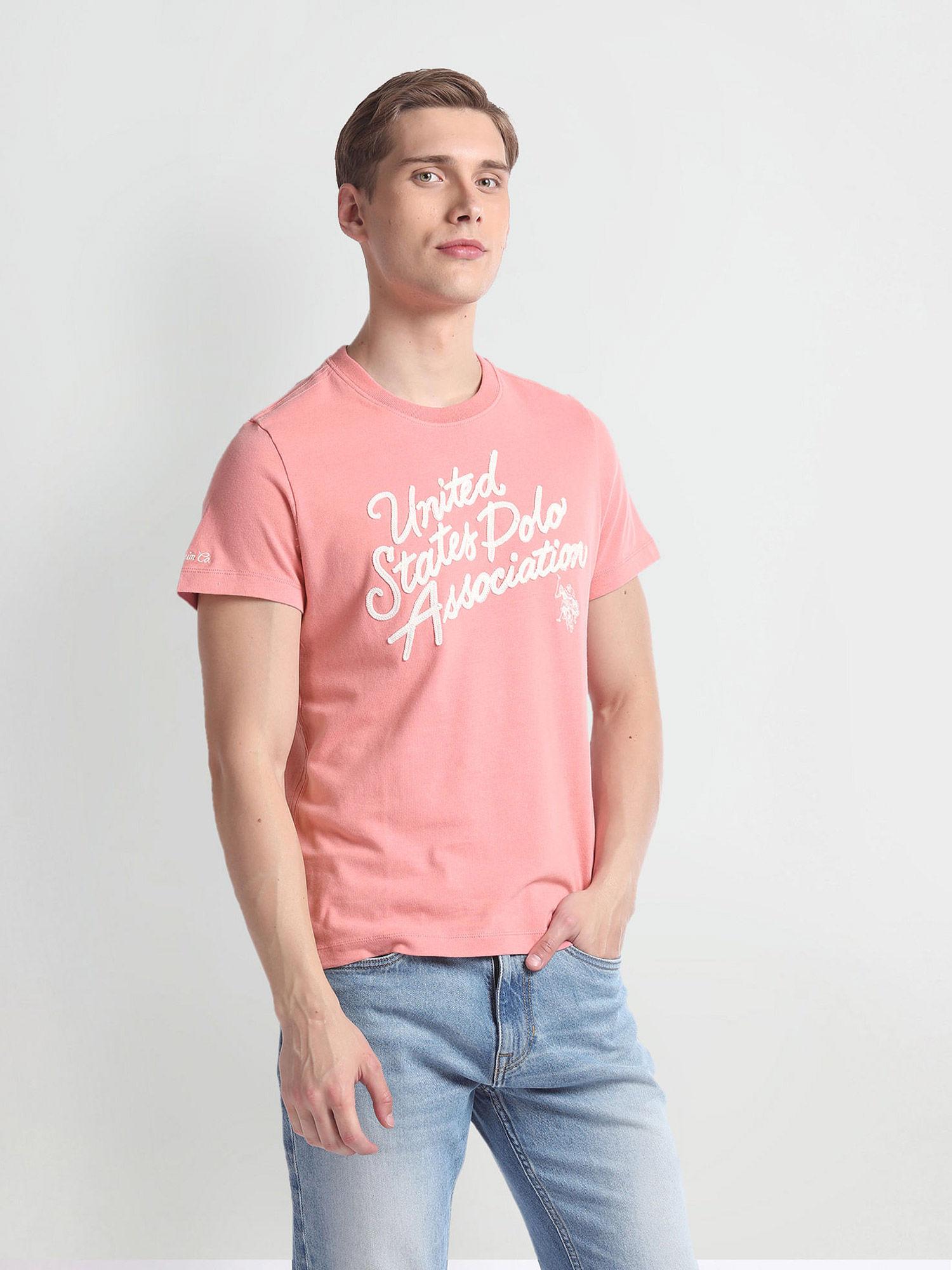 Round Neck Brand Embroidered T-Shirt