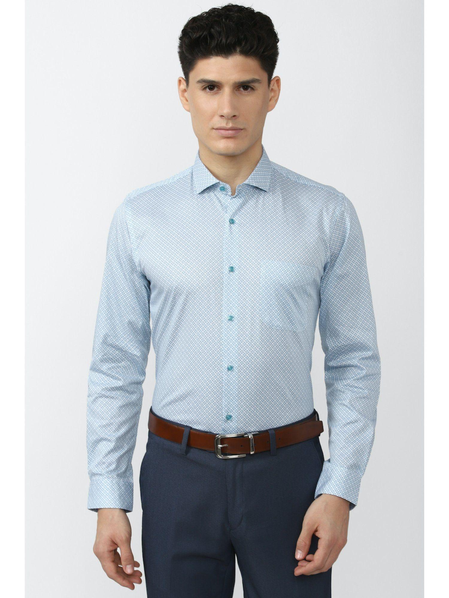 Men Blue Slim Fit Formal Shirt