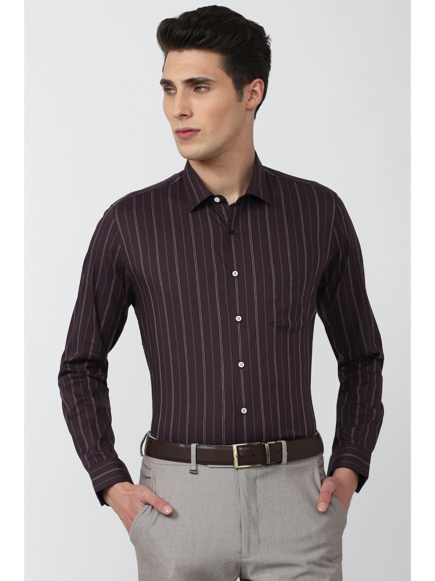 Purple Stripes Formal Shirt