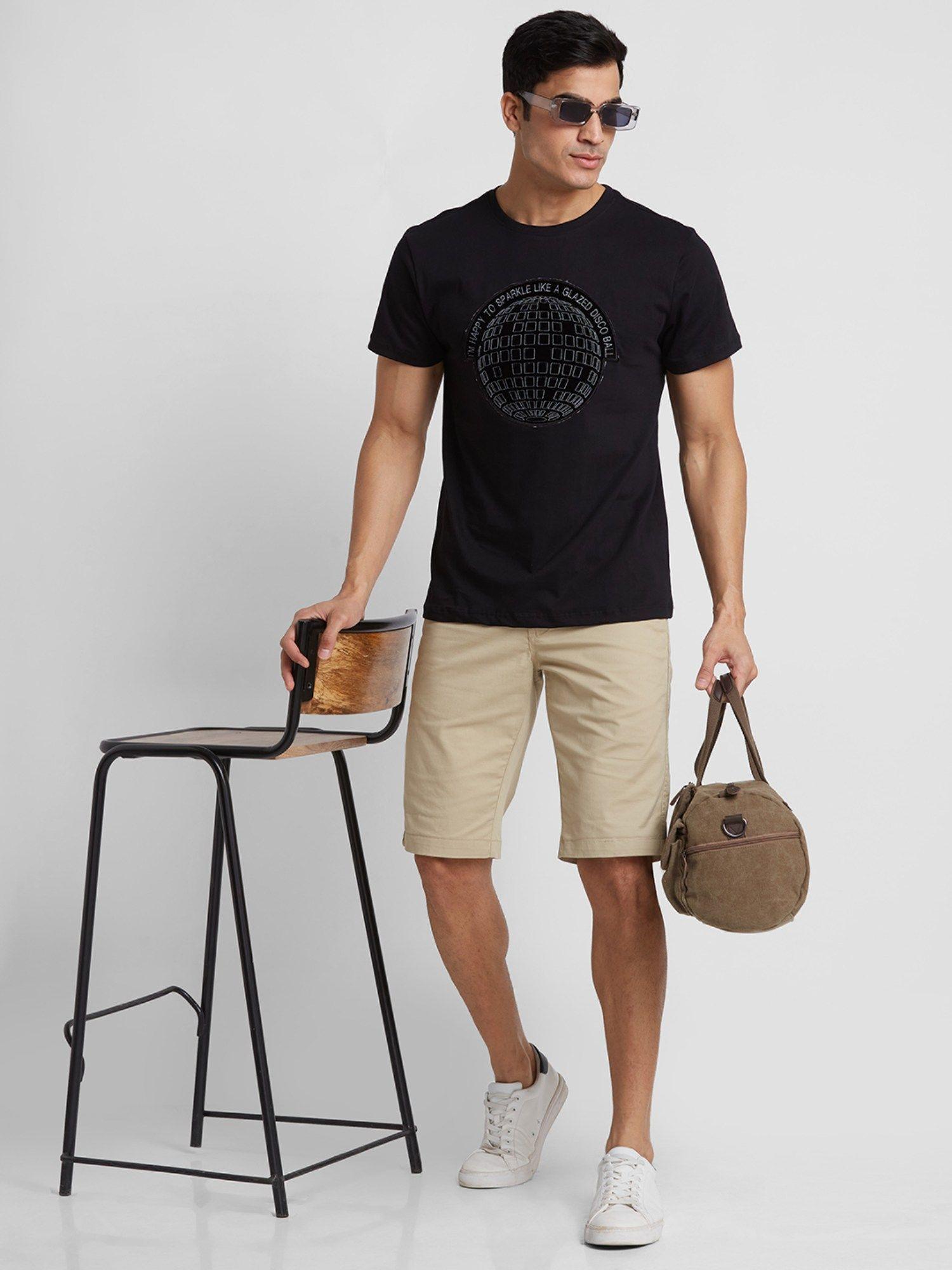 men-beige-solid-casual-slim-fit-chino-shorts