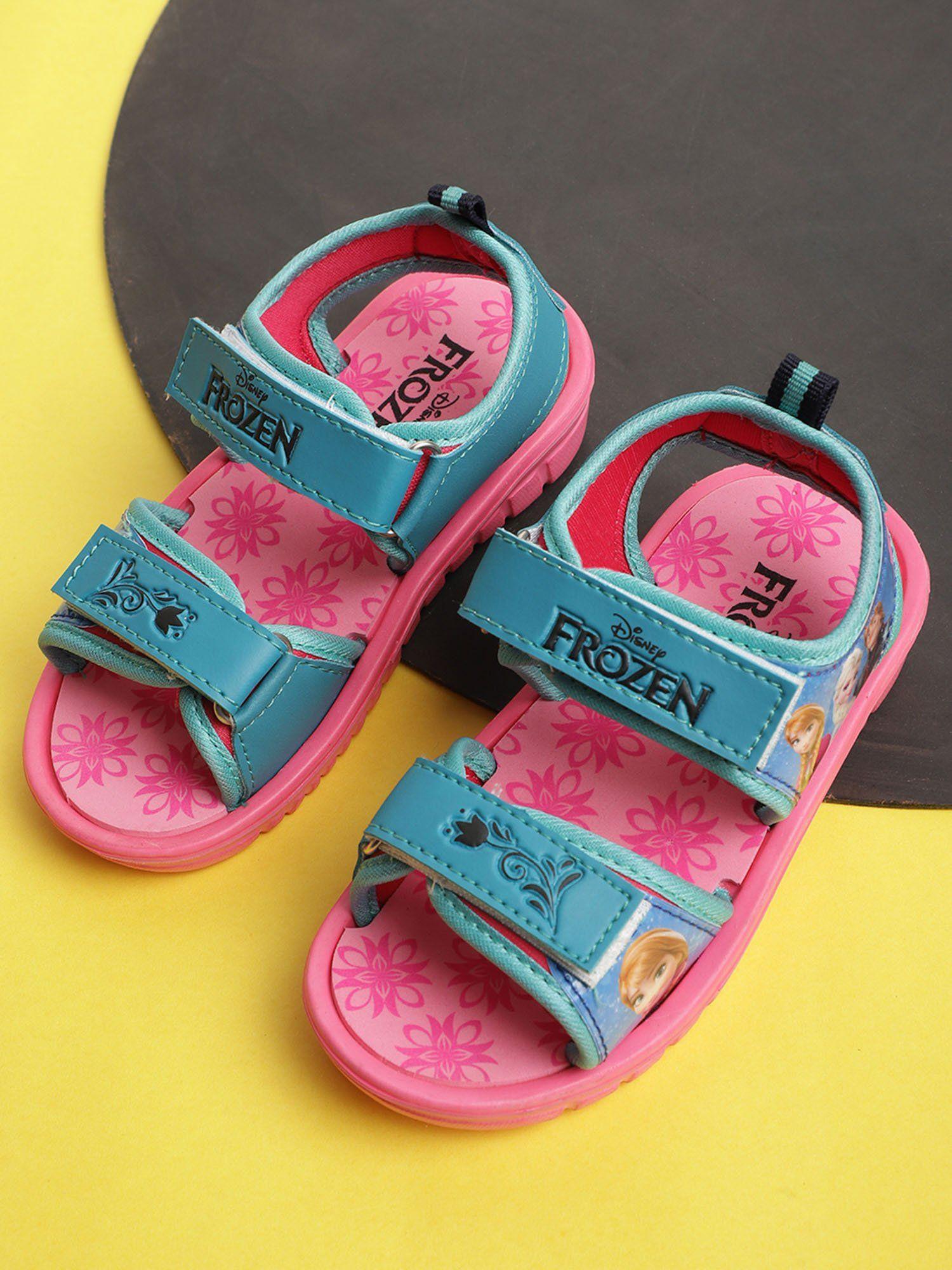 Kids Girls Frozen Printed Teal Sandals