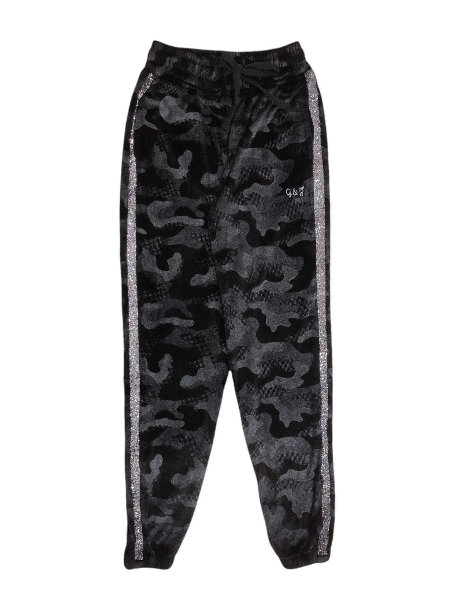 girls-black-velvet-camouflage-fixed-waist-trouser