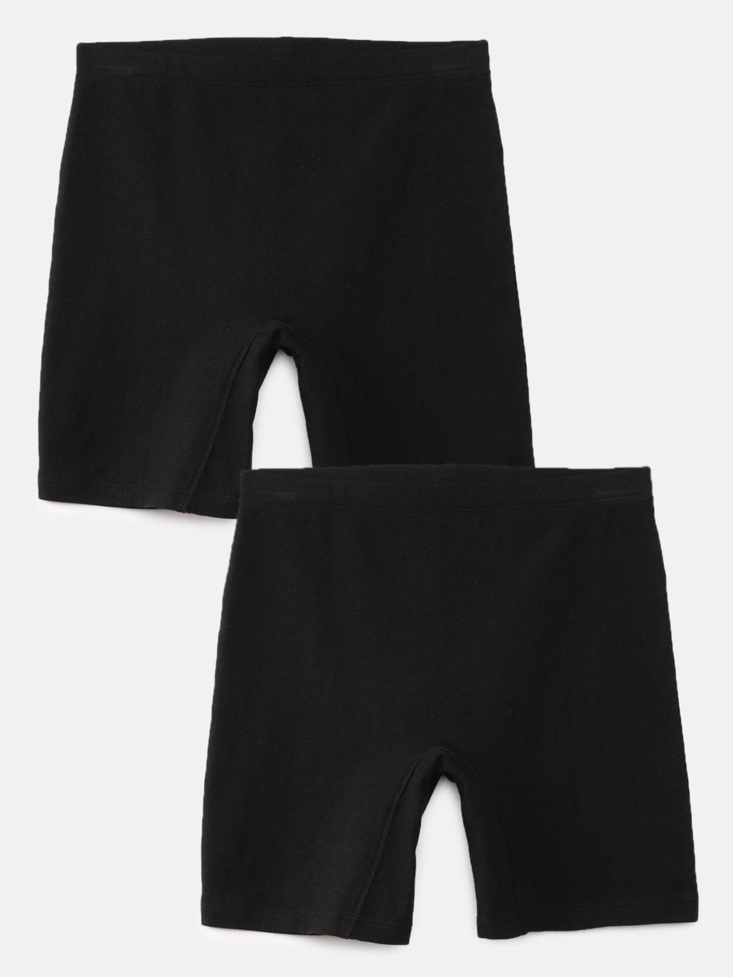 Girls Inner Shorts Black (Pack of 2)