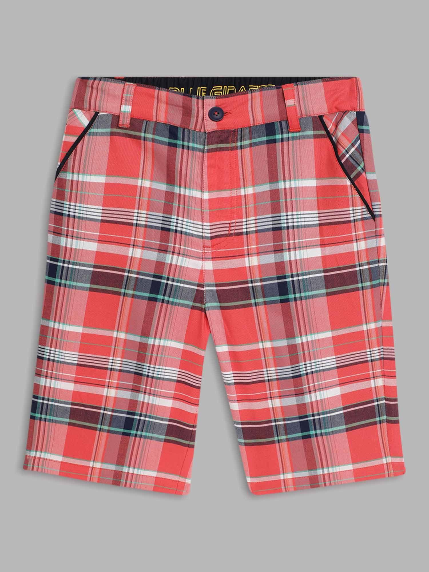 Boys Multi-Color Checks Shorts