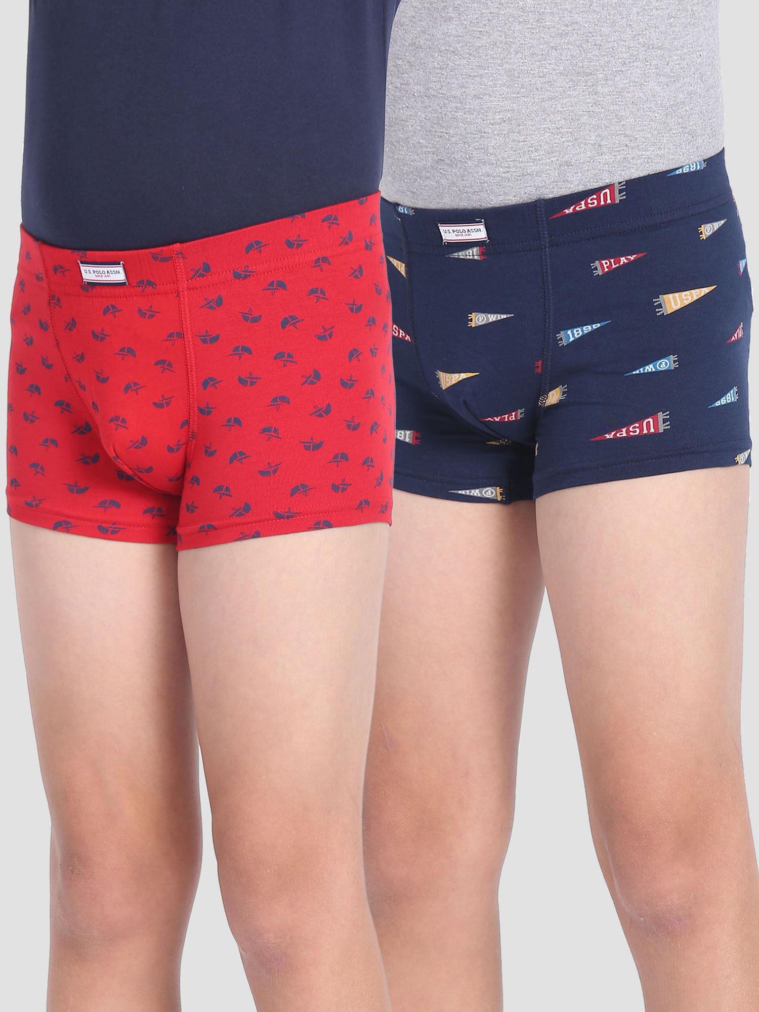 Mid Rise Cotton Spandex Okt01 Trunks (Pack of 2)