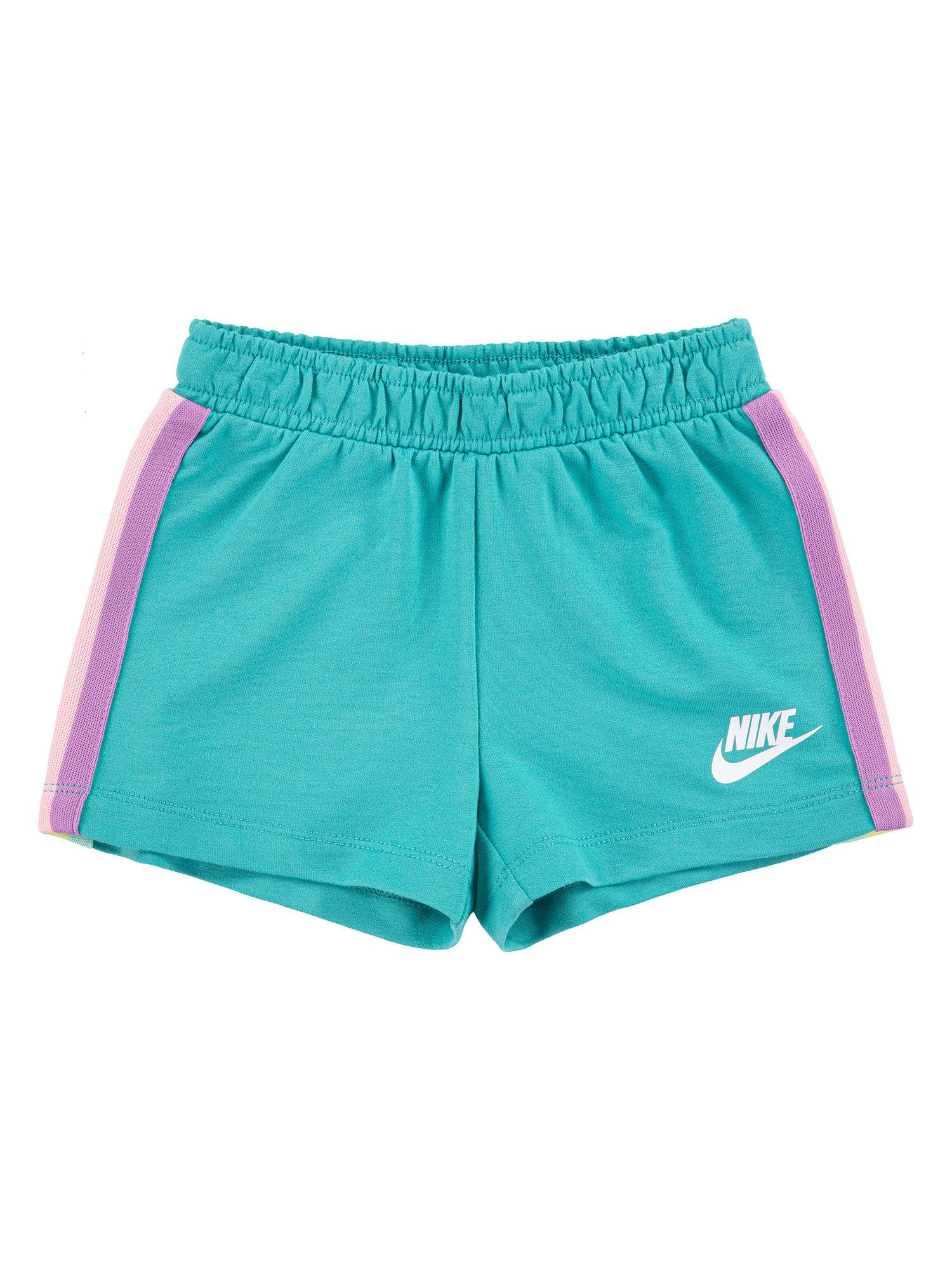 Girls Turquoise Solid Shorts