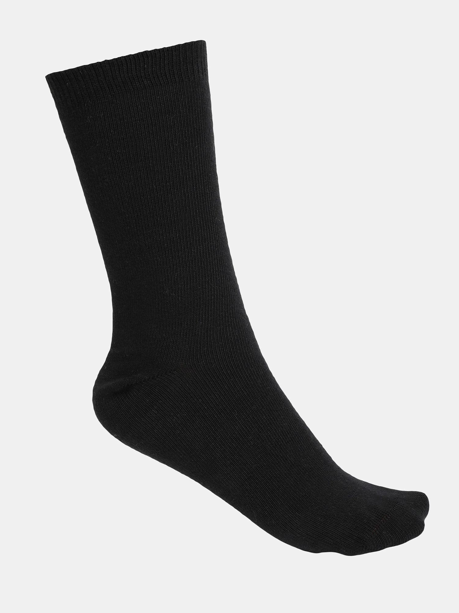 7800 Unisex Cotton Nylon Stretch Calf Length Socks - Black