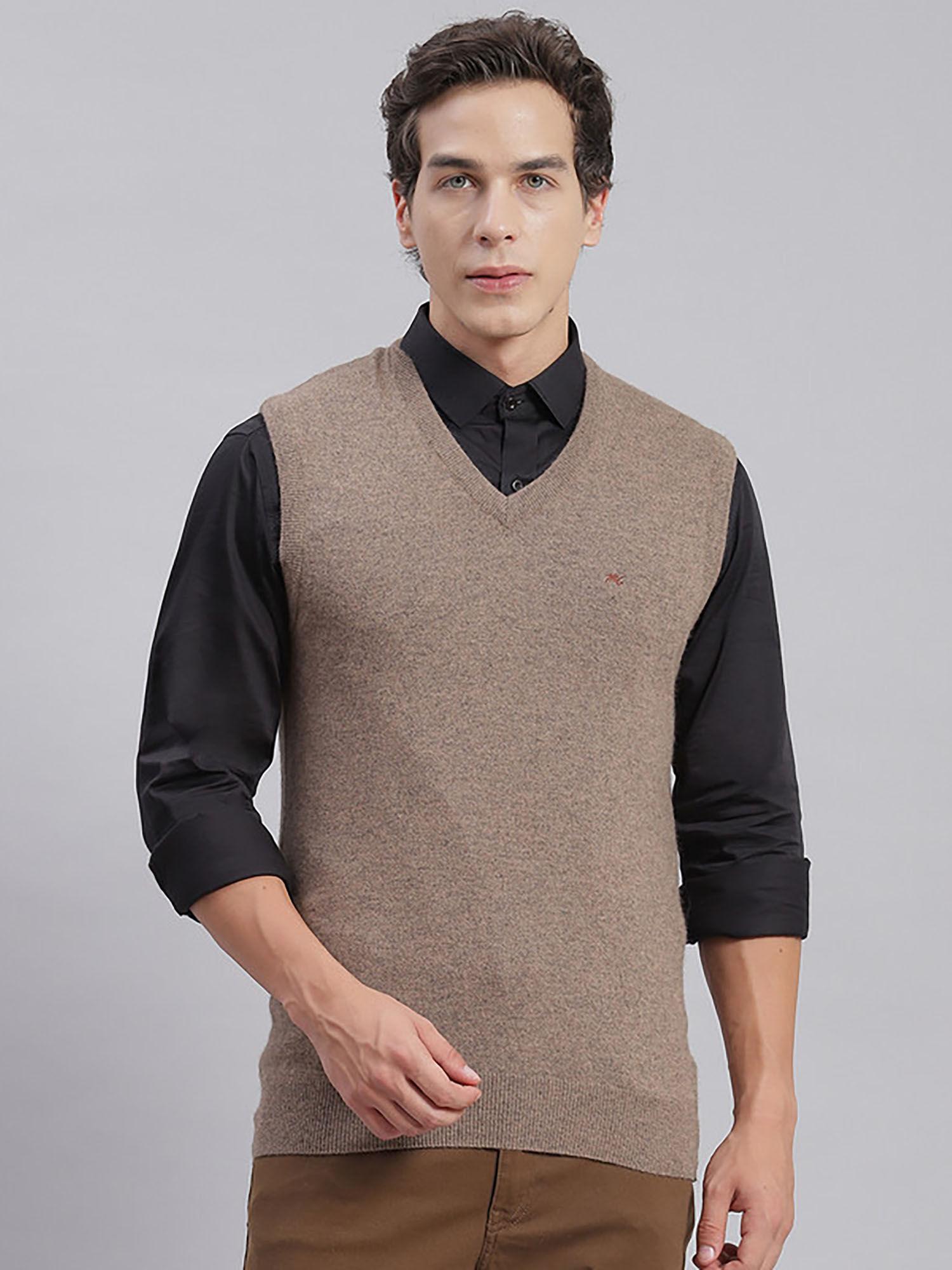 mouse-mix-solid-v-neck-sweater