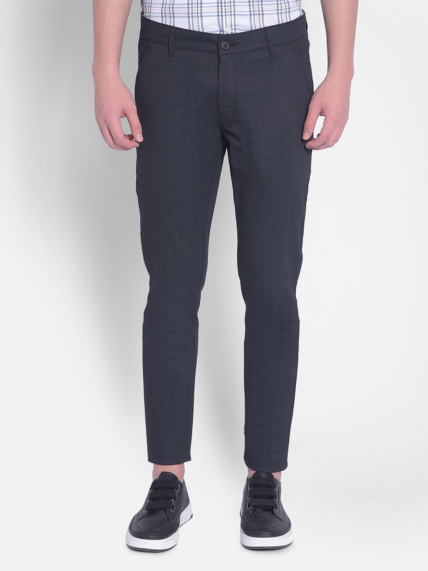 mens-black-checked-trousers