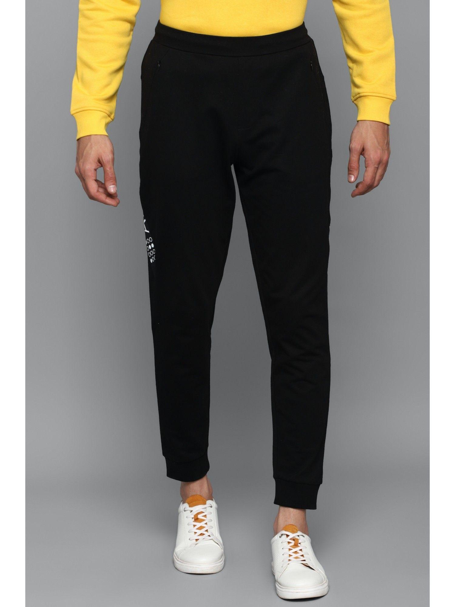 men-graphic-print-regular-fit-black-jogger-pants