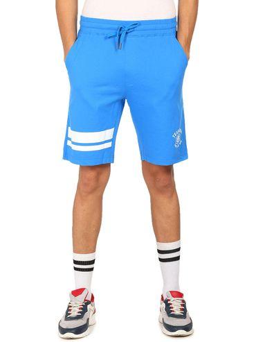 Men Blue Iyap Comfort Fit Solid Cotton Polyester Shorts