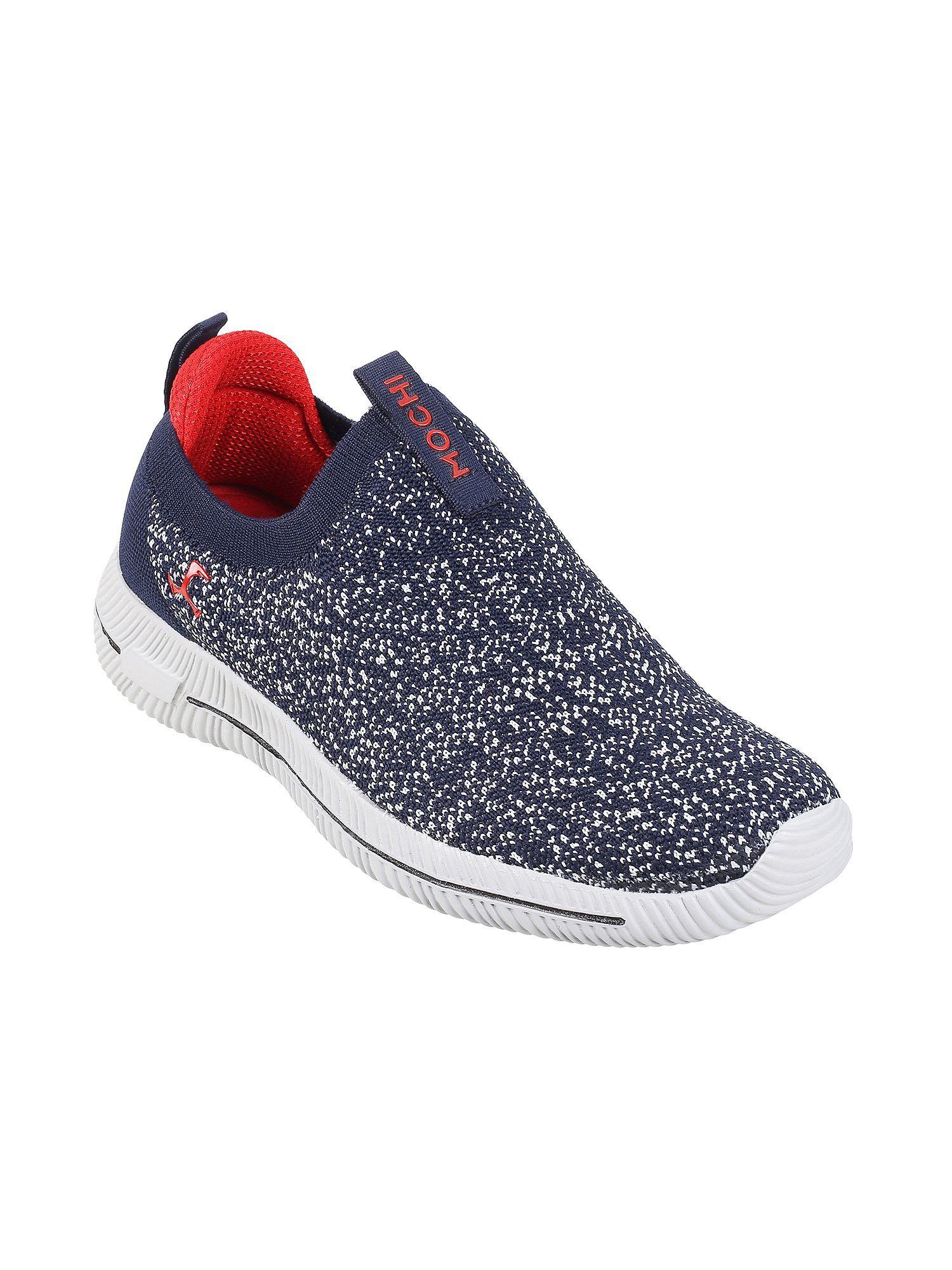 Men Sports Synthetic Navy Blue Walking Shoes