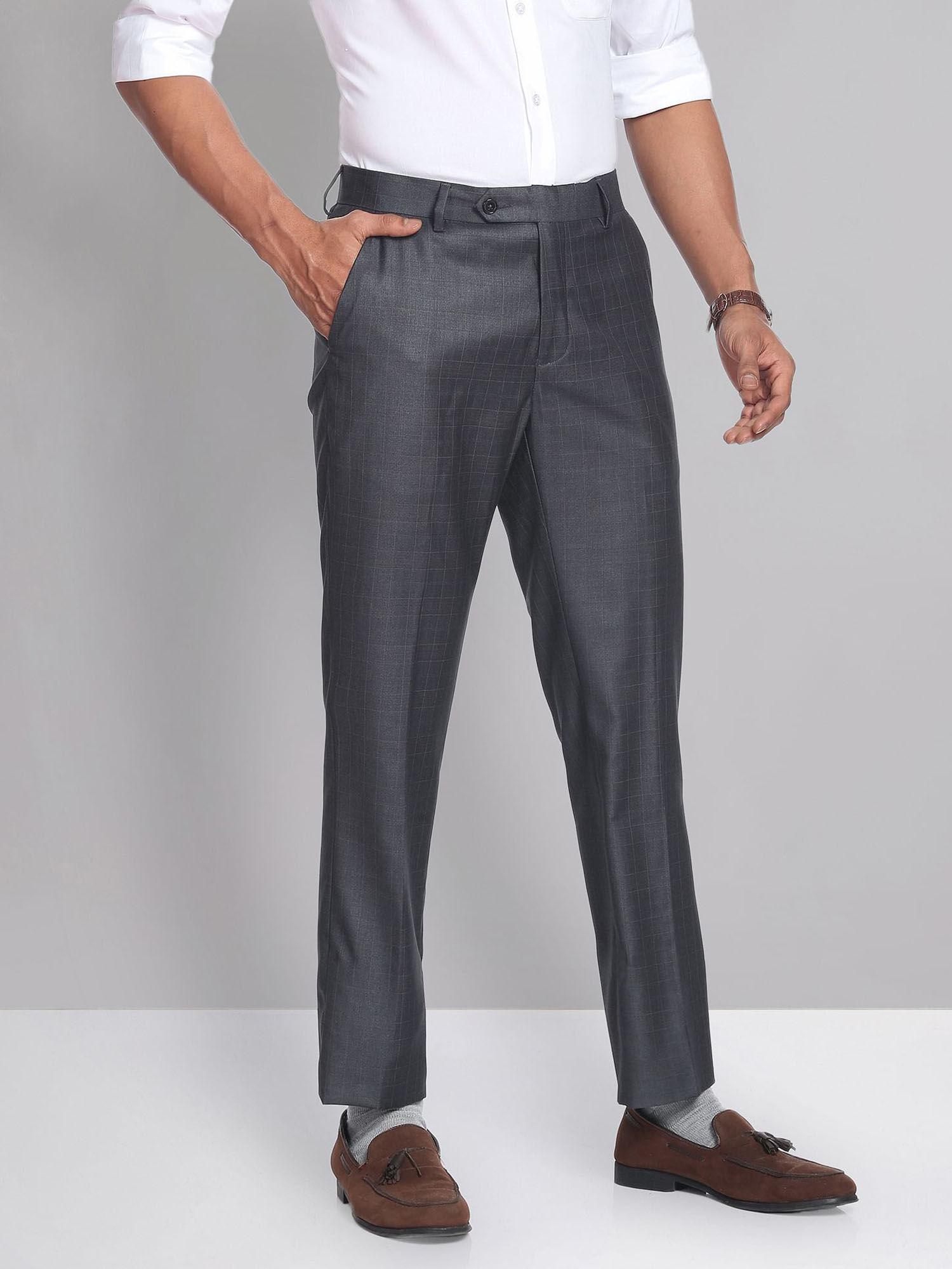 graph-check-patterned-twill-formal-trousers-grey