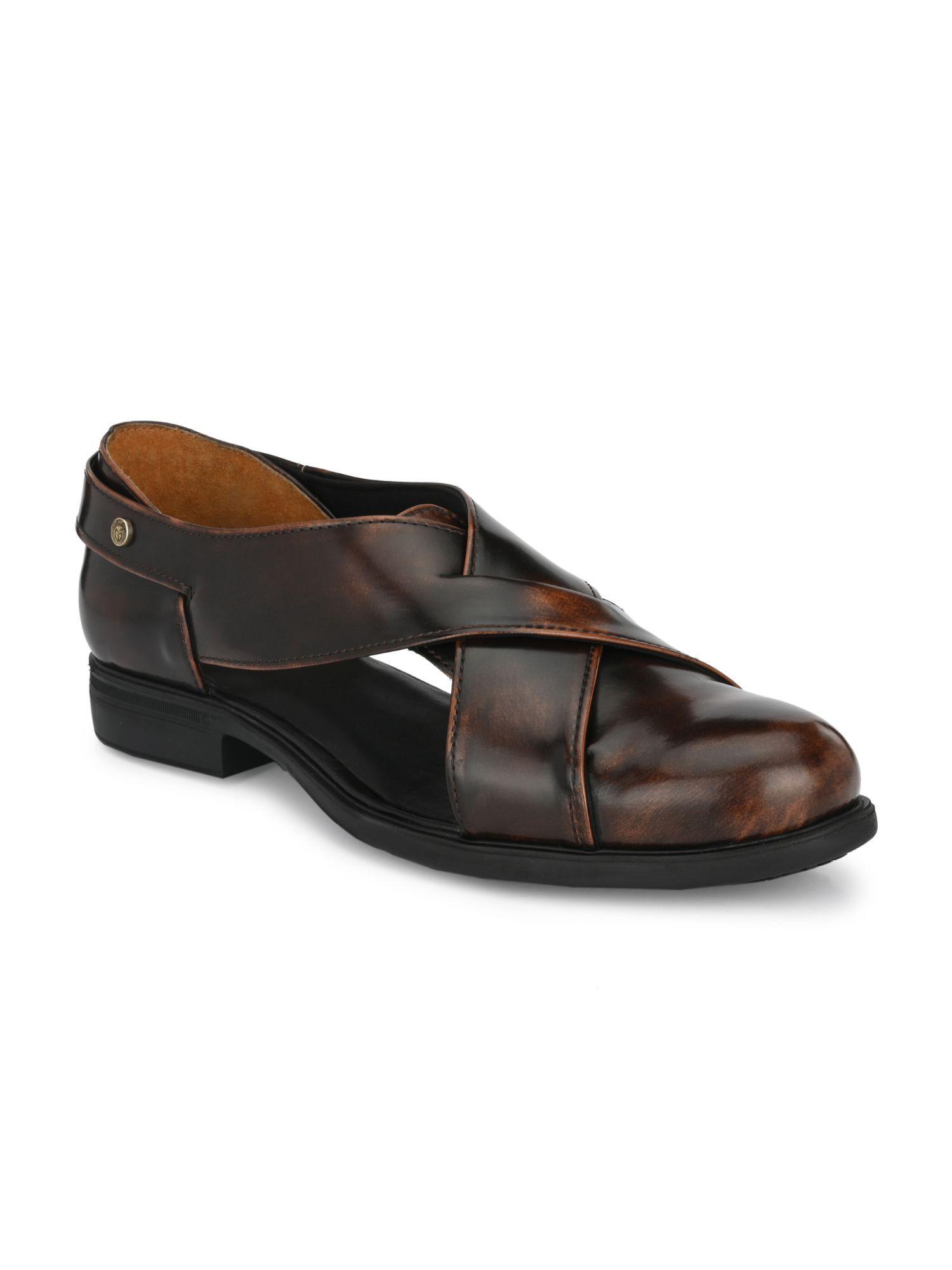 Mens Brown Roman Casual Sandals