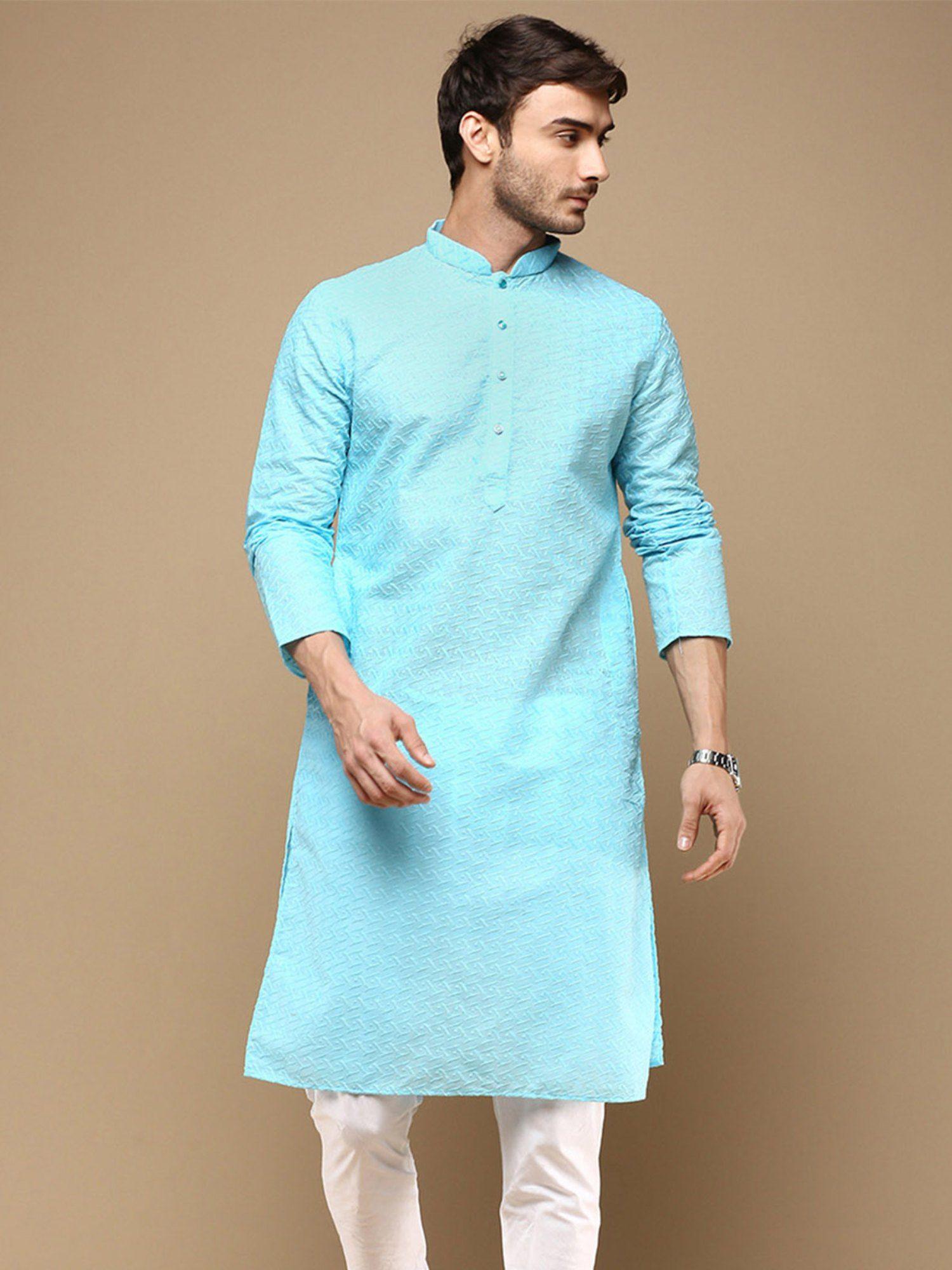 chic-classic-mens-sky-blue-chikankari-designer-cotton-kurta
