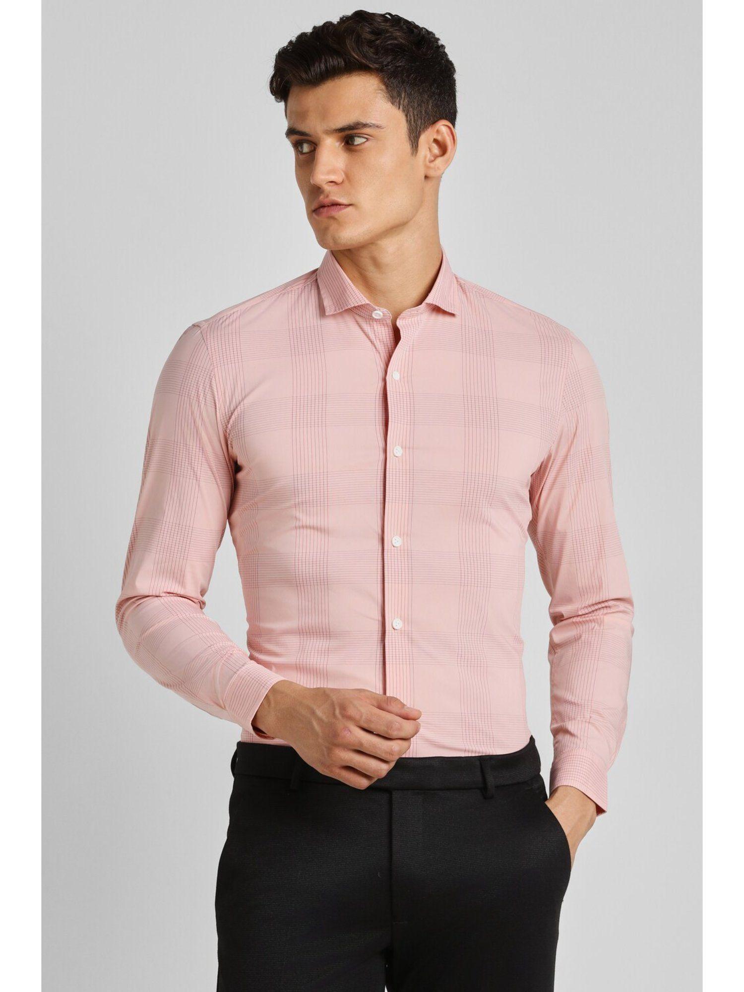 Men Pink Super Slim Fit Formal Shirt