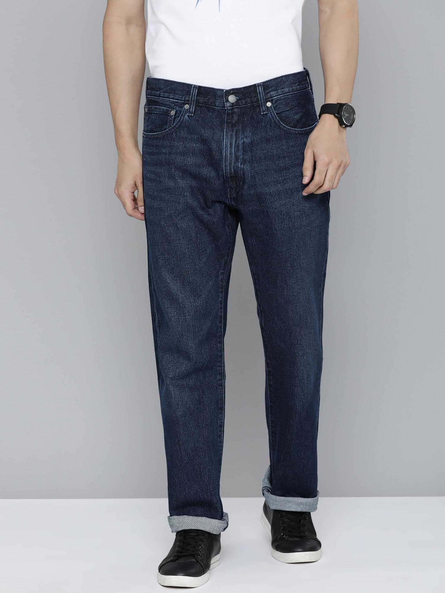 Men 551 Navy Blue Straight Jeans