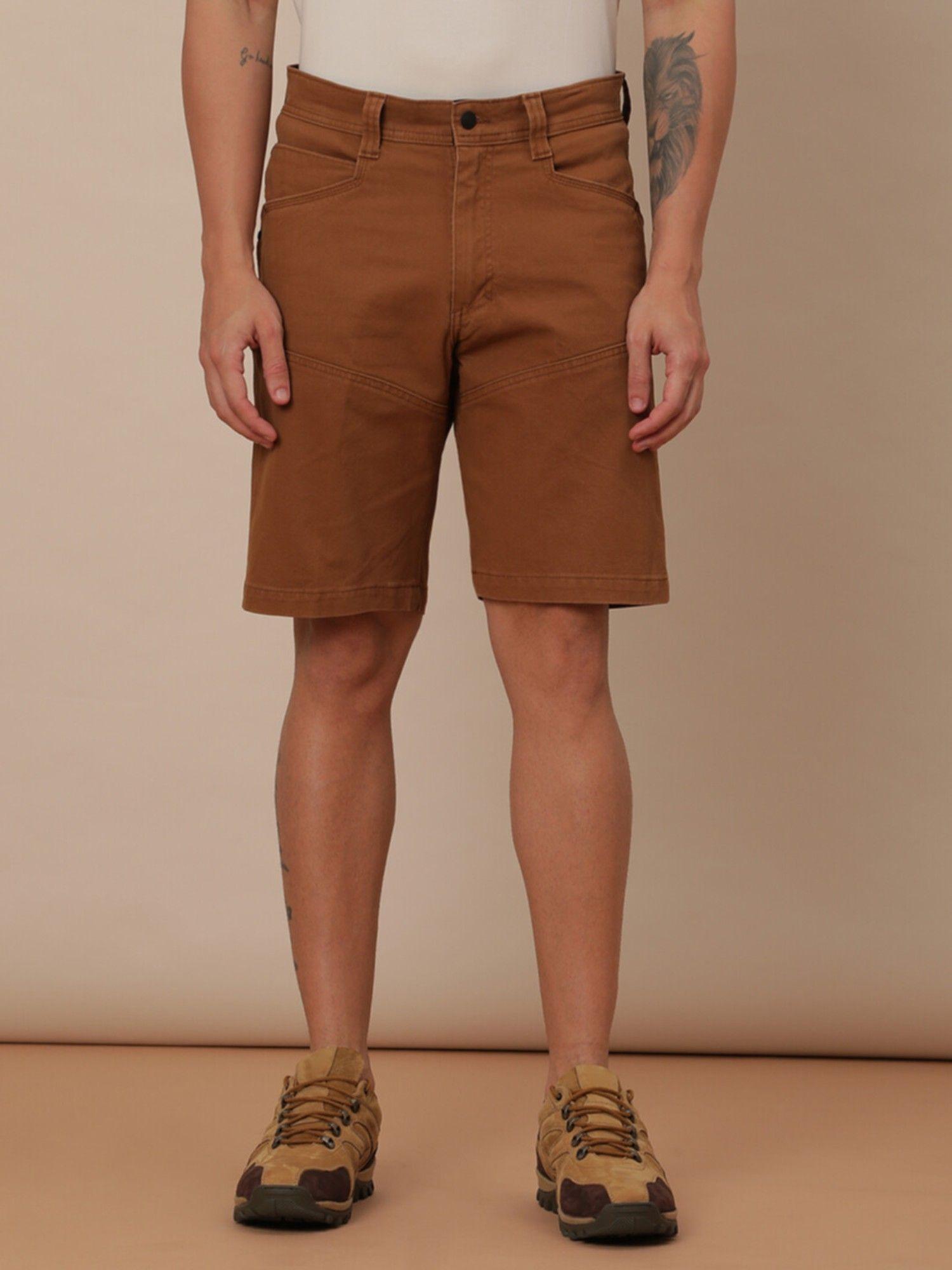 mens-brown-shorts-regular-fit