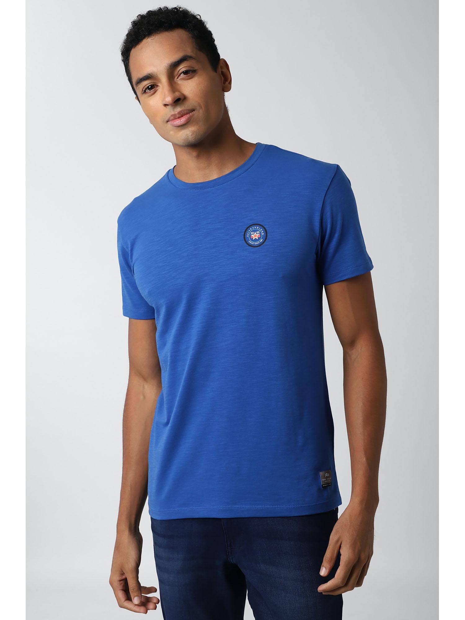 blue-crew-neck-t-shirt