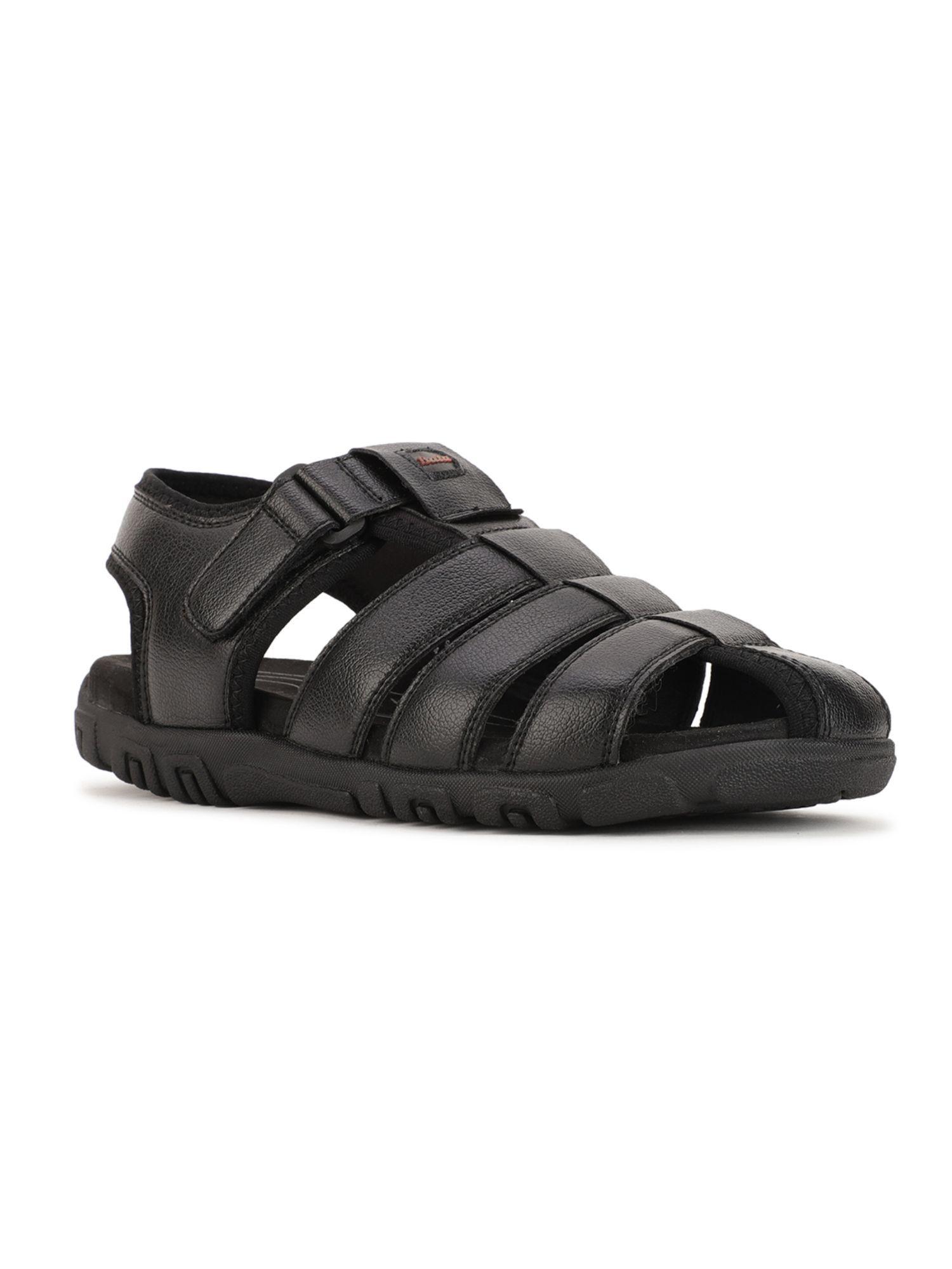 Solid Black Sandals