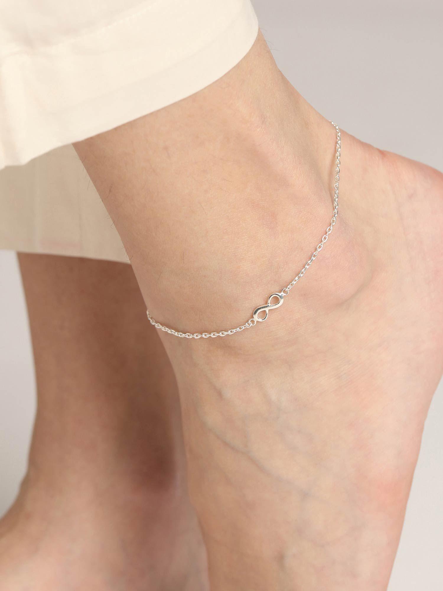 925-sterling-silver-infinity-adjustable-chain-anklet-payal-singlefor-women-and-girls