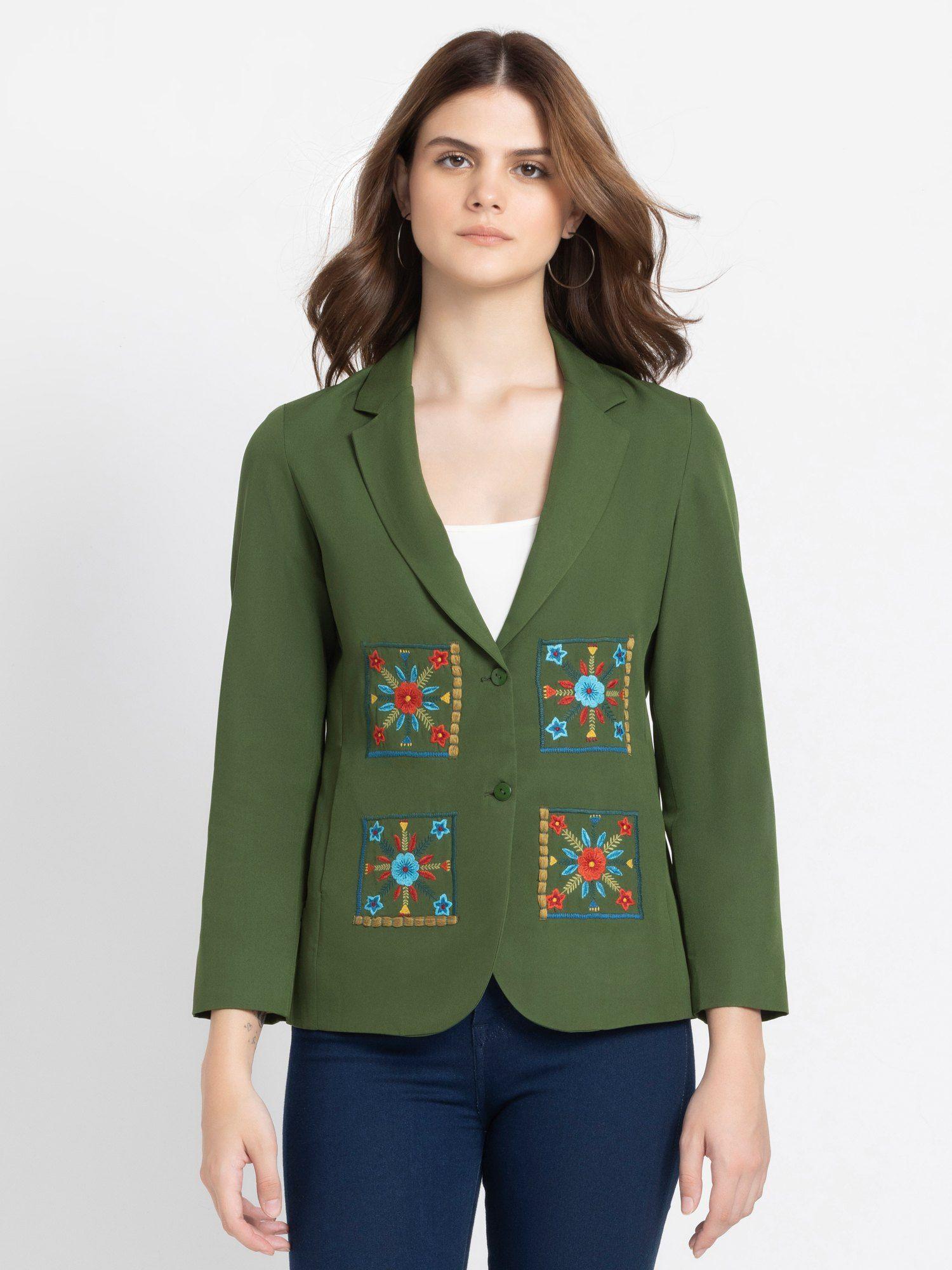 notched-lapel-collar-olive-solid-full-sleeves-casual-blazer-for-women
