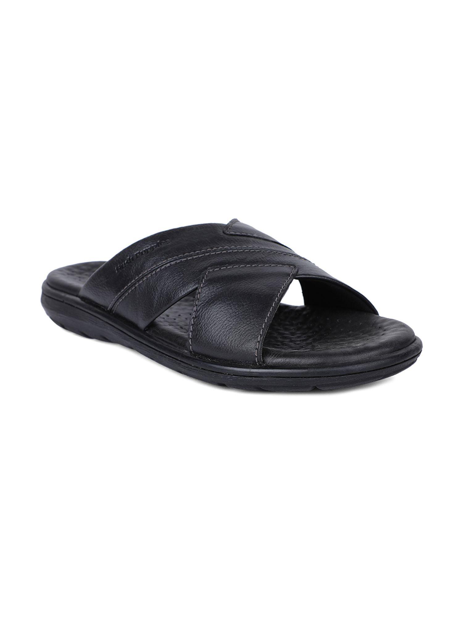 solid-black-sandals