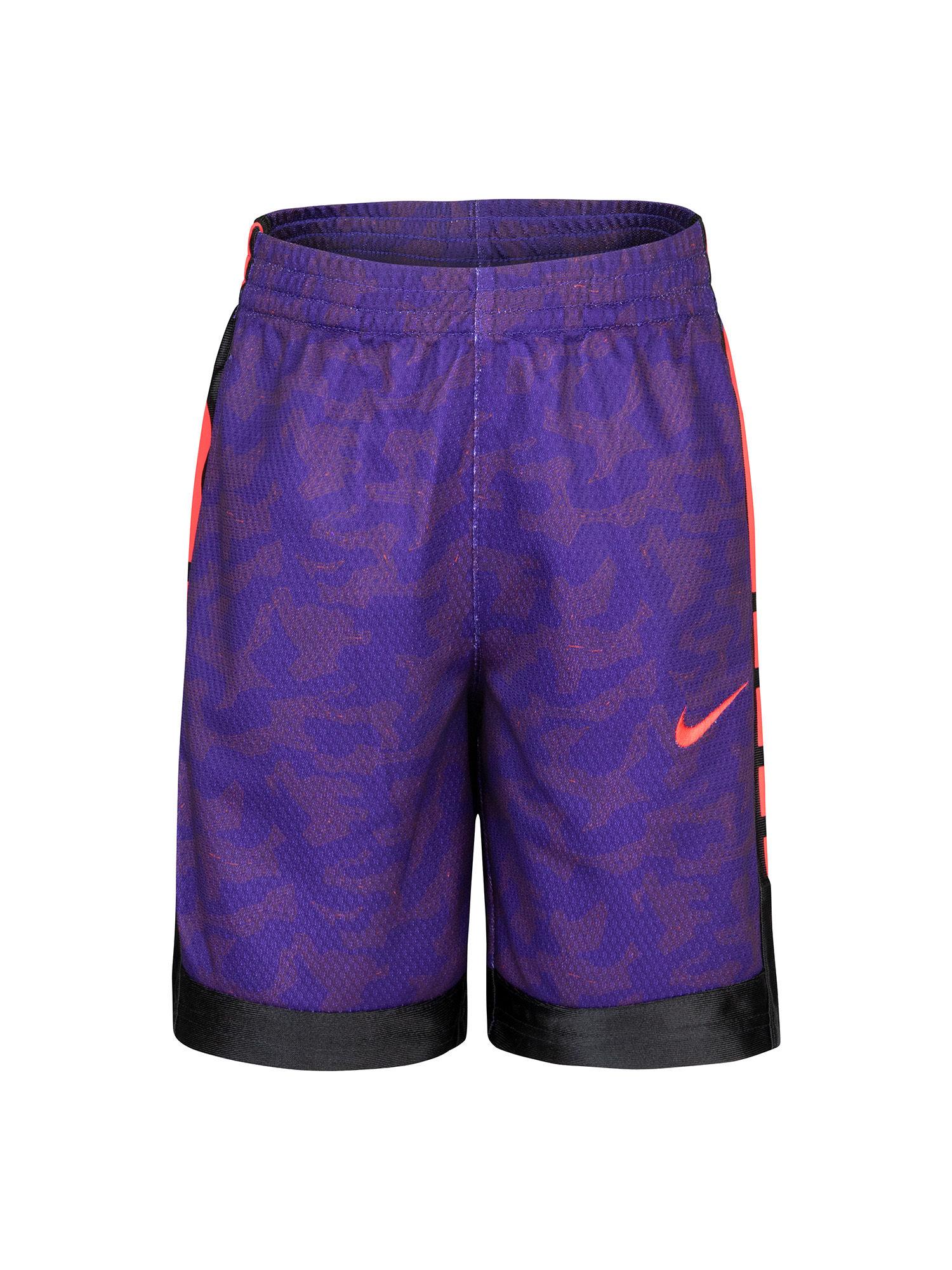 Boys Purple Printed Shorts