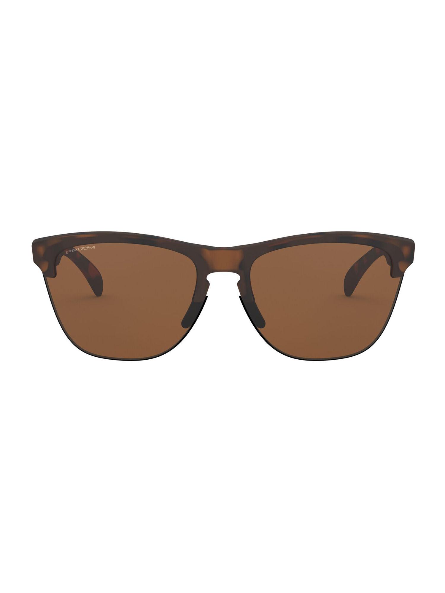 Matte Brown Tortoise Sunglasses(0OO9374I|Round |Brown Frame|Brown Lens |63 mm )