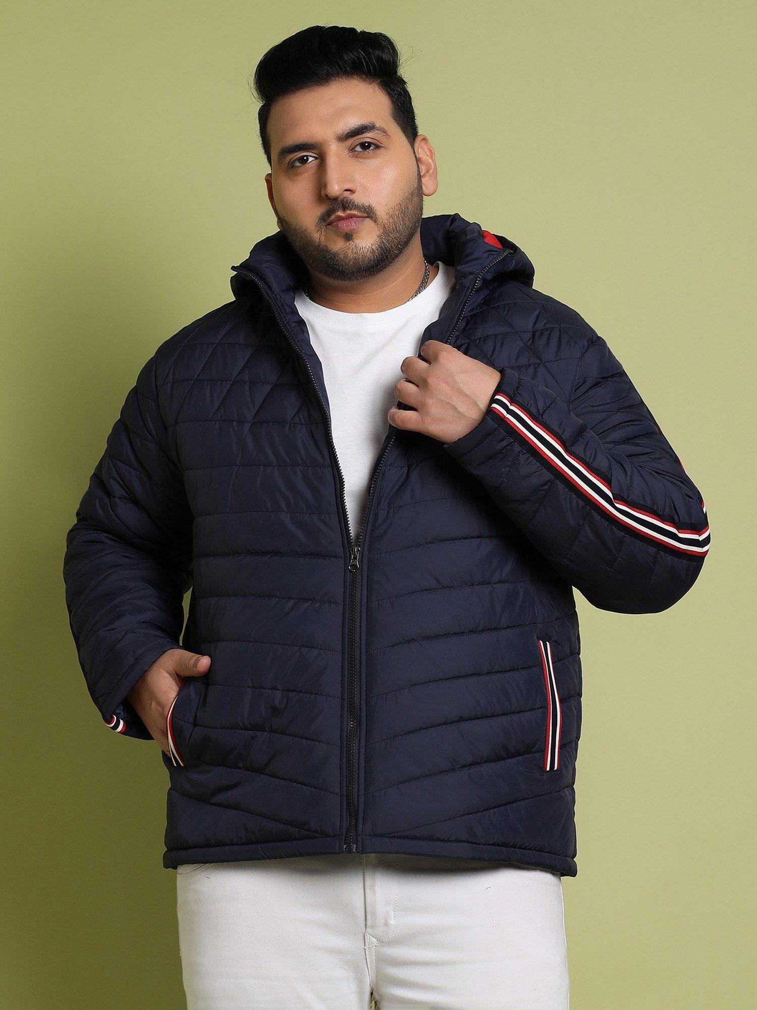 men's-navy-blue-puffer-jacket-with-contrast-striped-sleeve