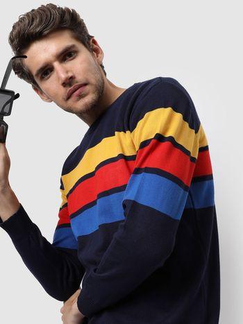 Men Stylish Colorblocked Casual Sweaters