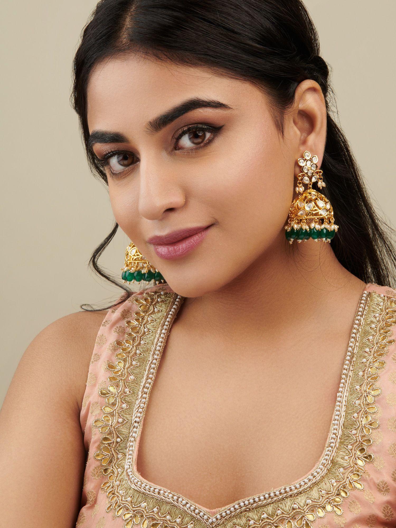 The Zoya Demi Goddess Kundan Jhumki Earrings