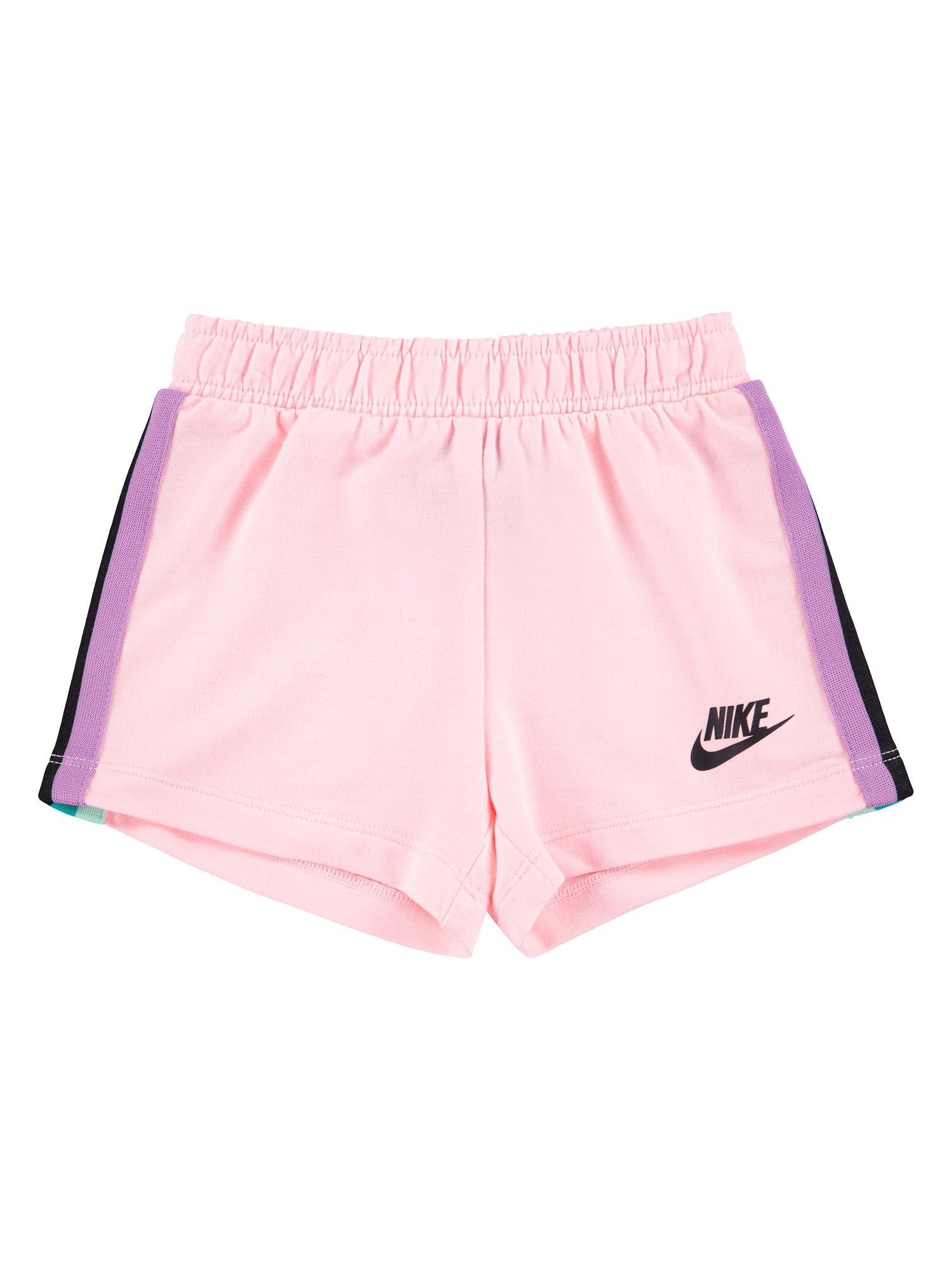 Girls Pink Solid Shorts
