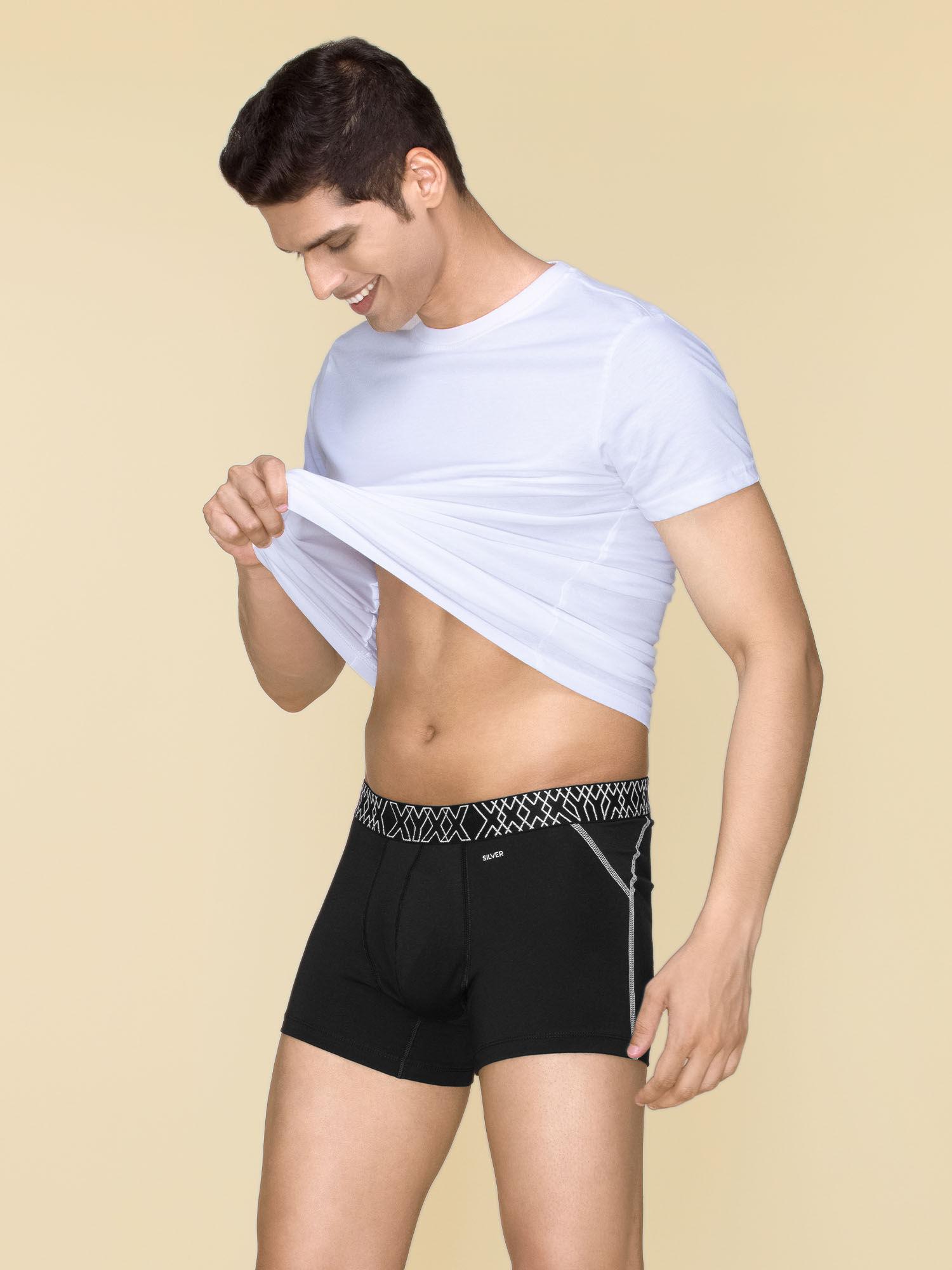 Sprint Super Combed Cotton Trunk Underwear for Mens-Black