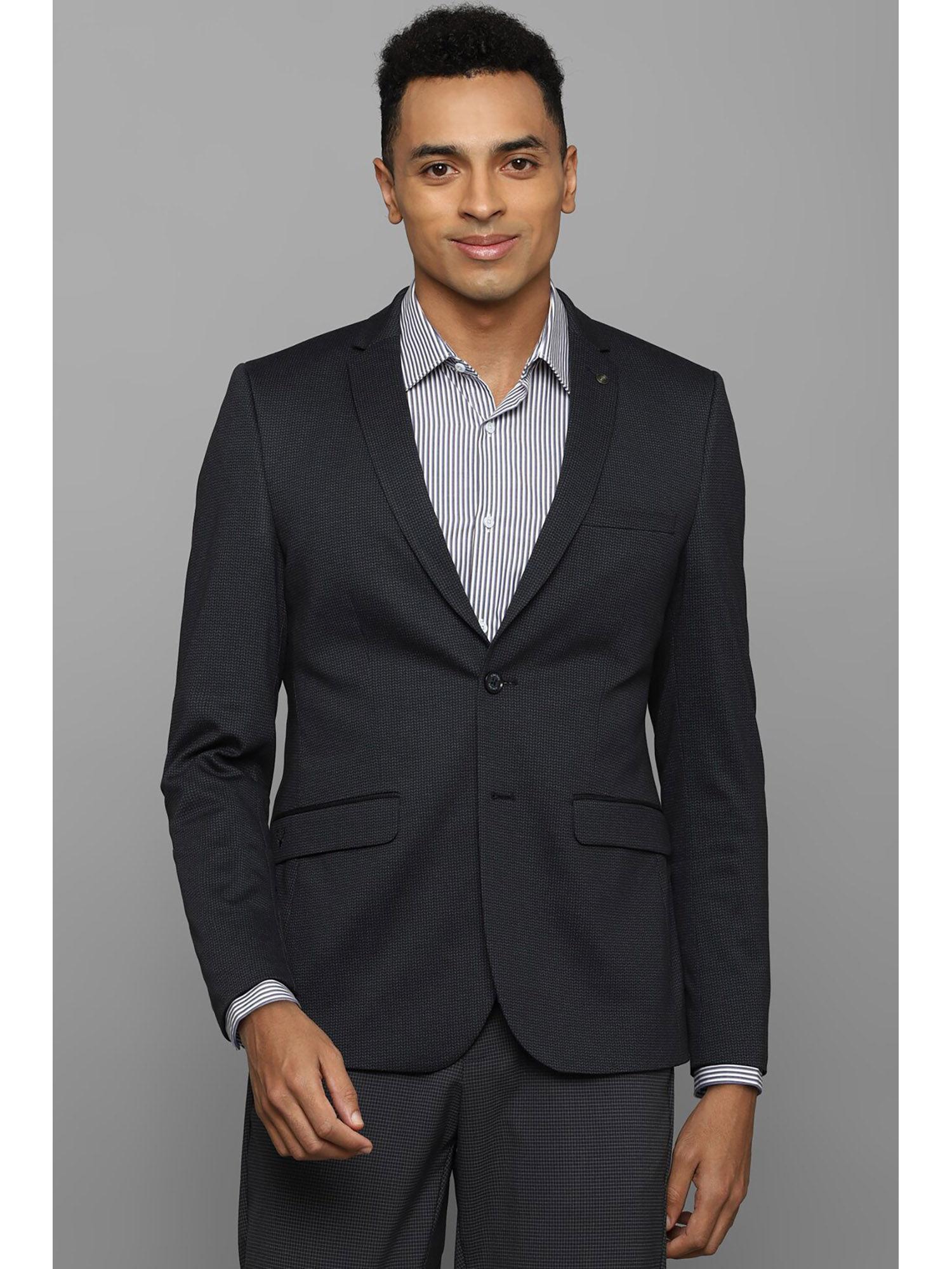 men-grey-slim-fit-textured-casual-blazer