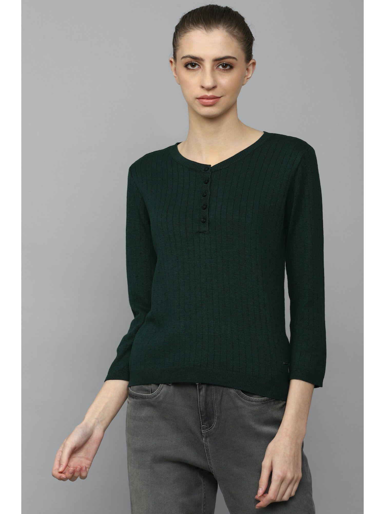 green-textured-sweater