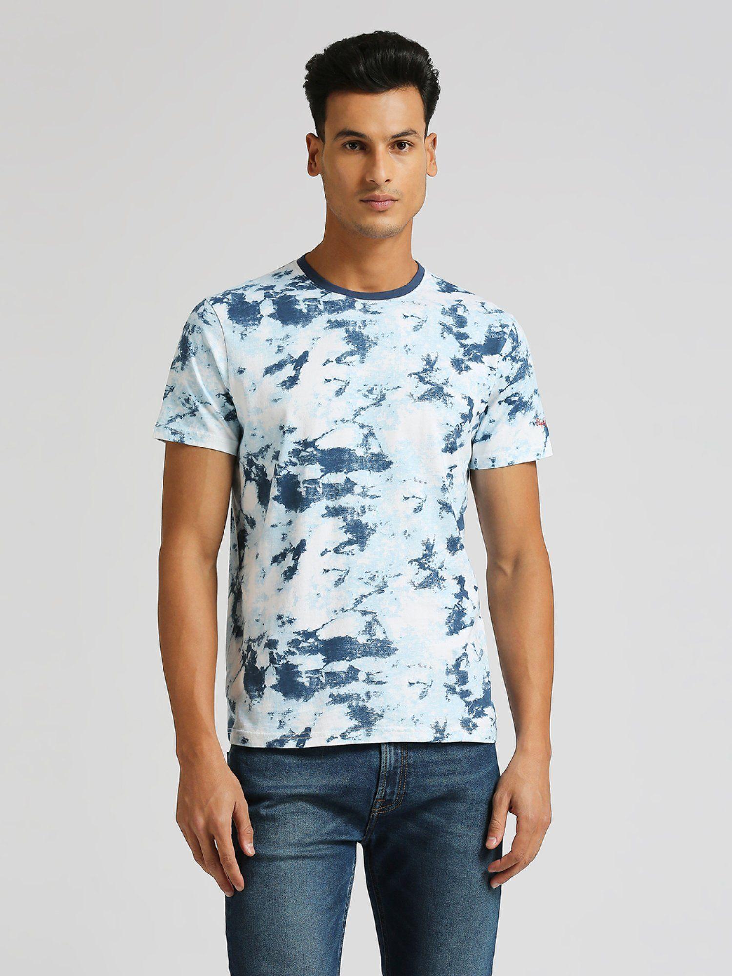 blue-marius-tie-&-dye-printed-t-shirt