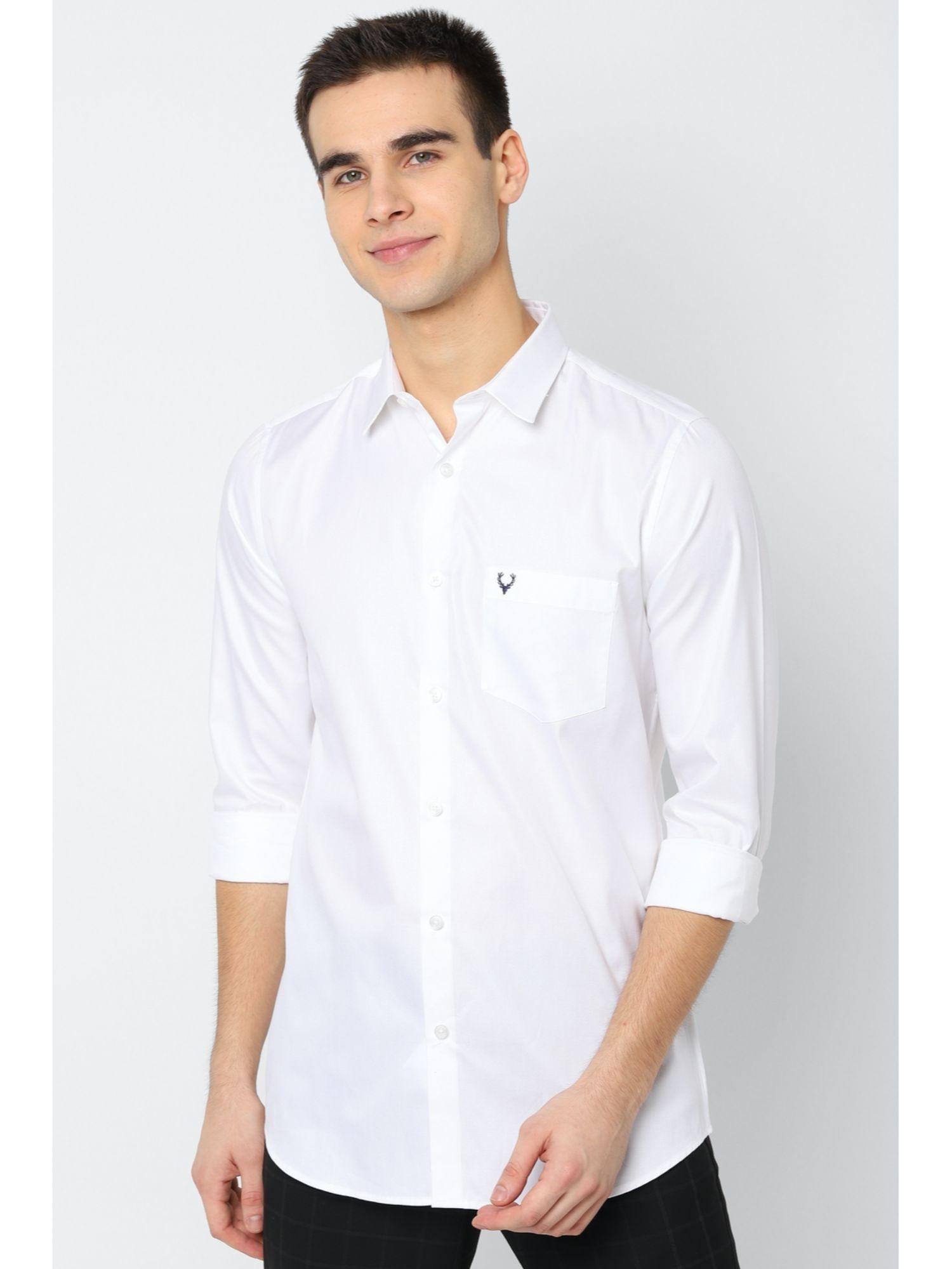 white-solid-casual-shirt