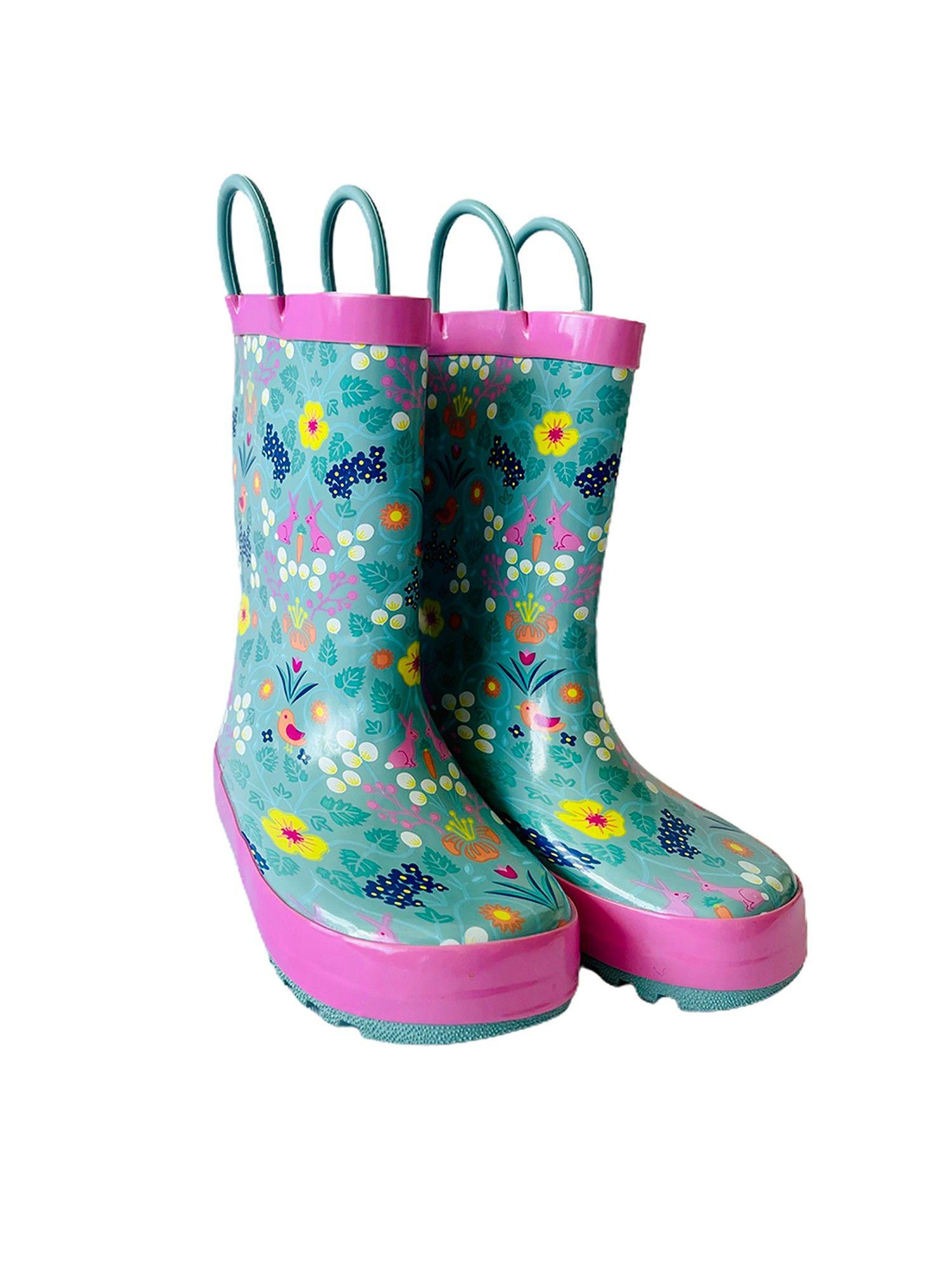 Ms Mint Dianthus Waterproof Flexible Rubber Rain Gumboots