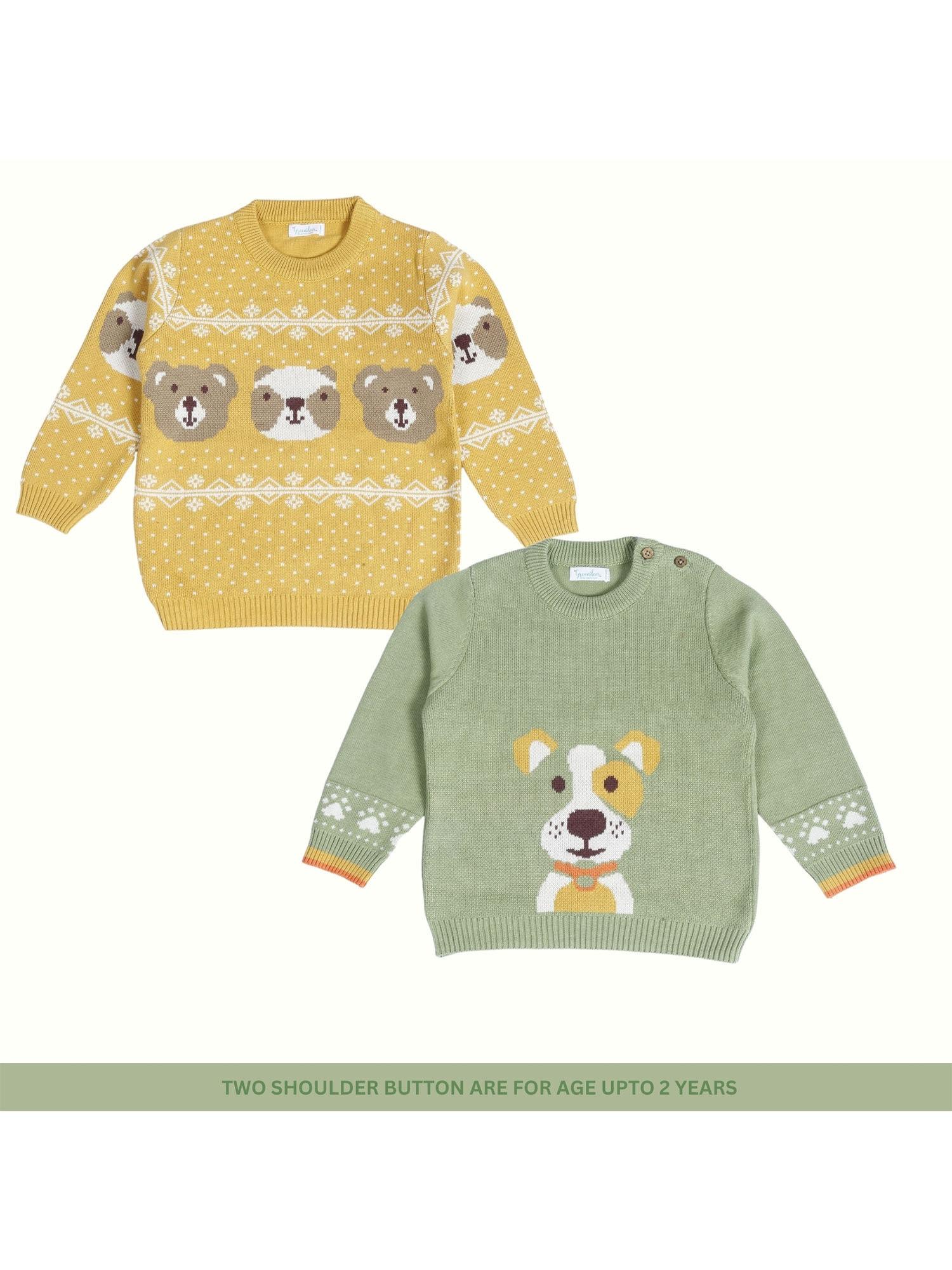 Enchanting Bear Cheerful Dog 2 Sweaters (Set of 2)