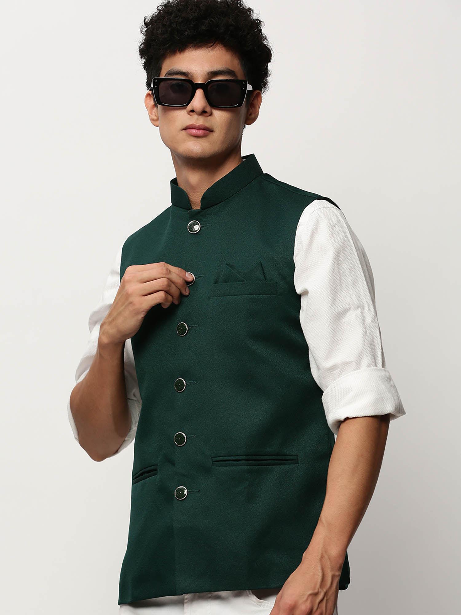 mens-solid-green-nehru-jackets