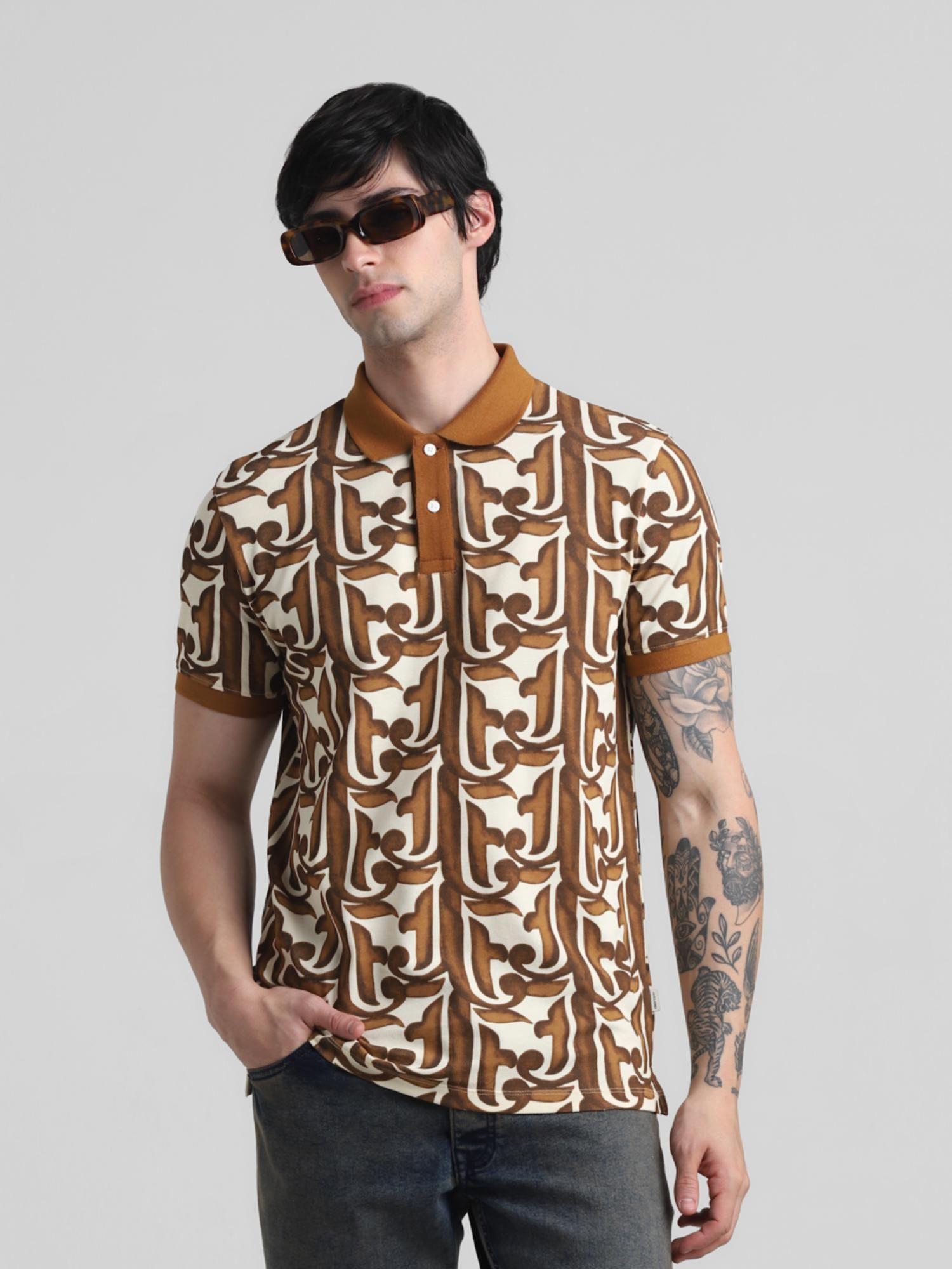 brown-regular-fit-polo-t-shirt