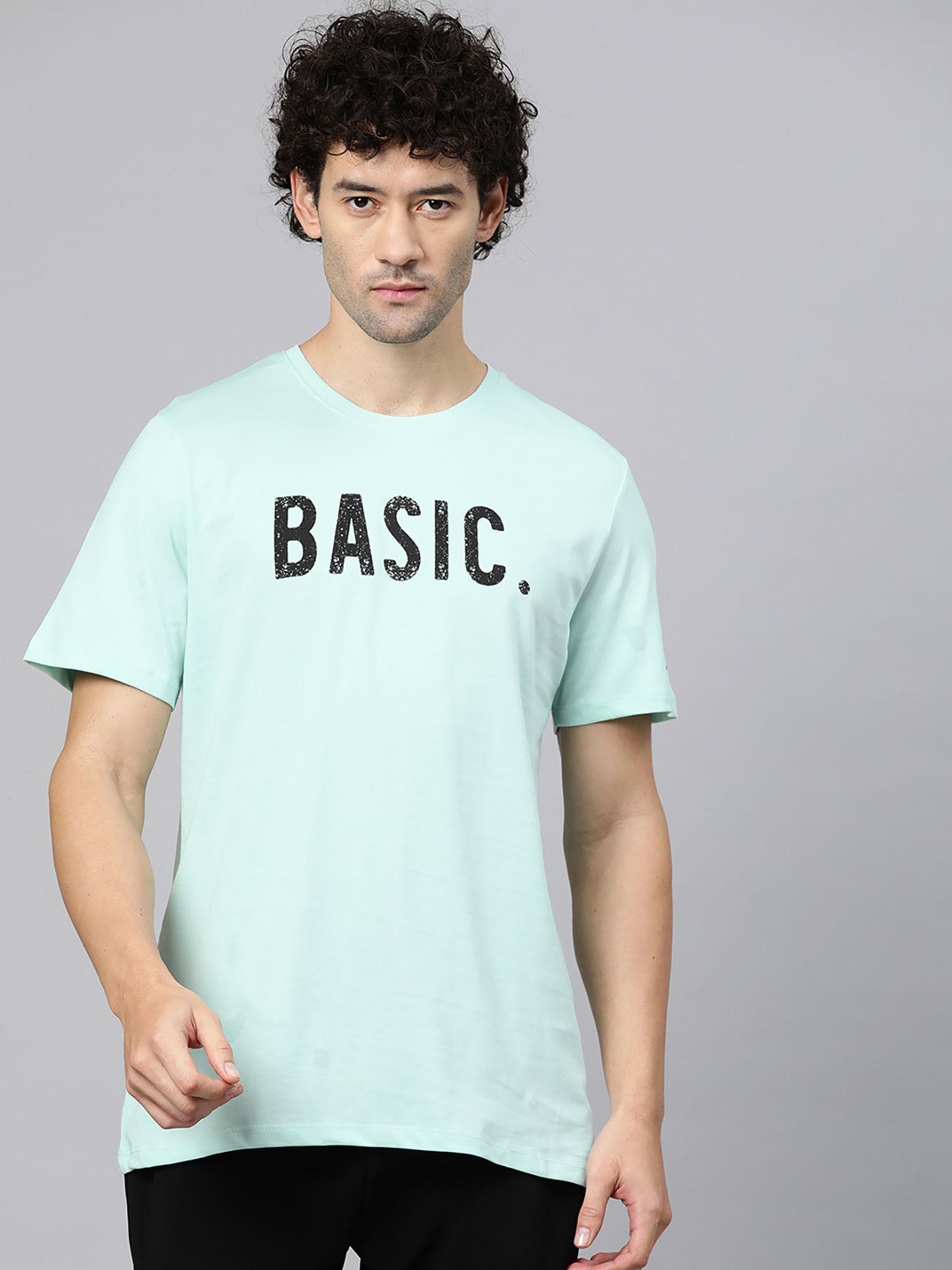 Men Typography Printed Anti Static T-Shirt